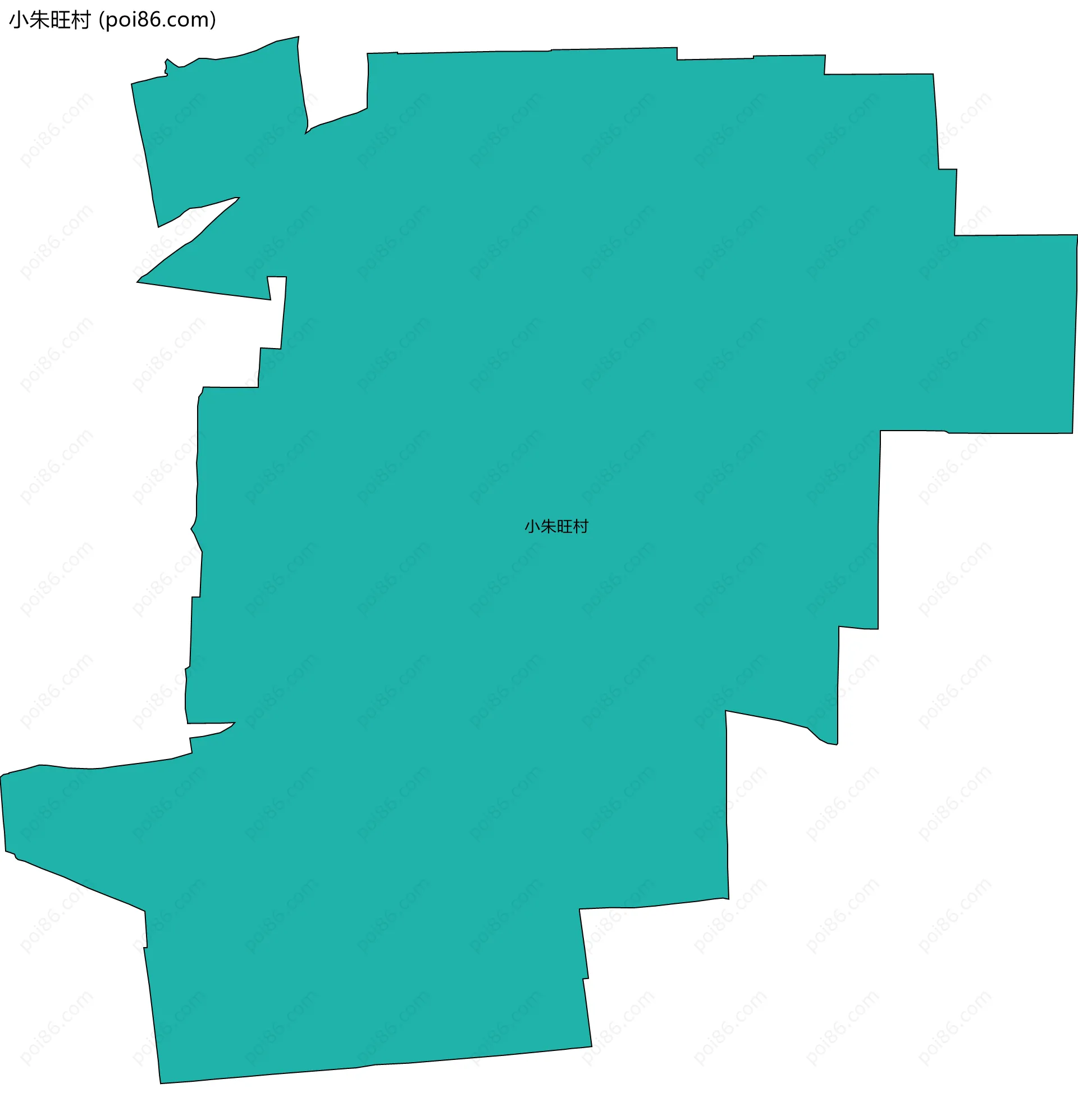 小朱旺村边界地图
