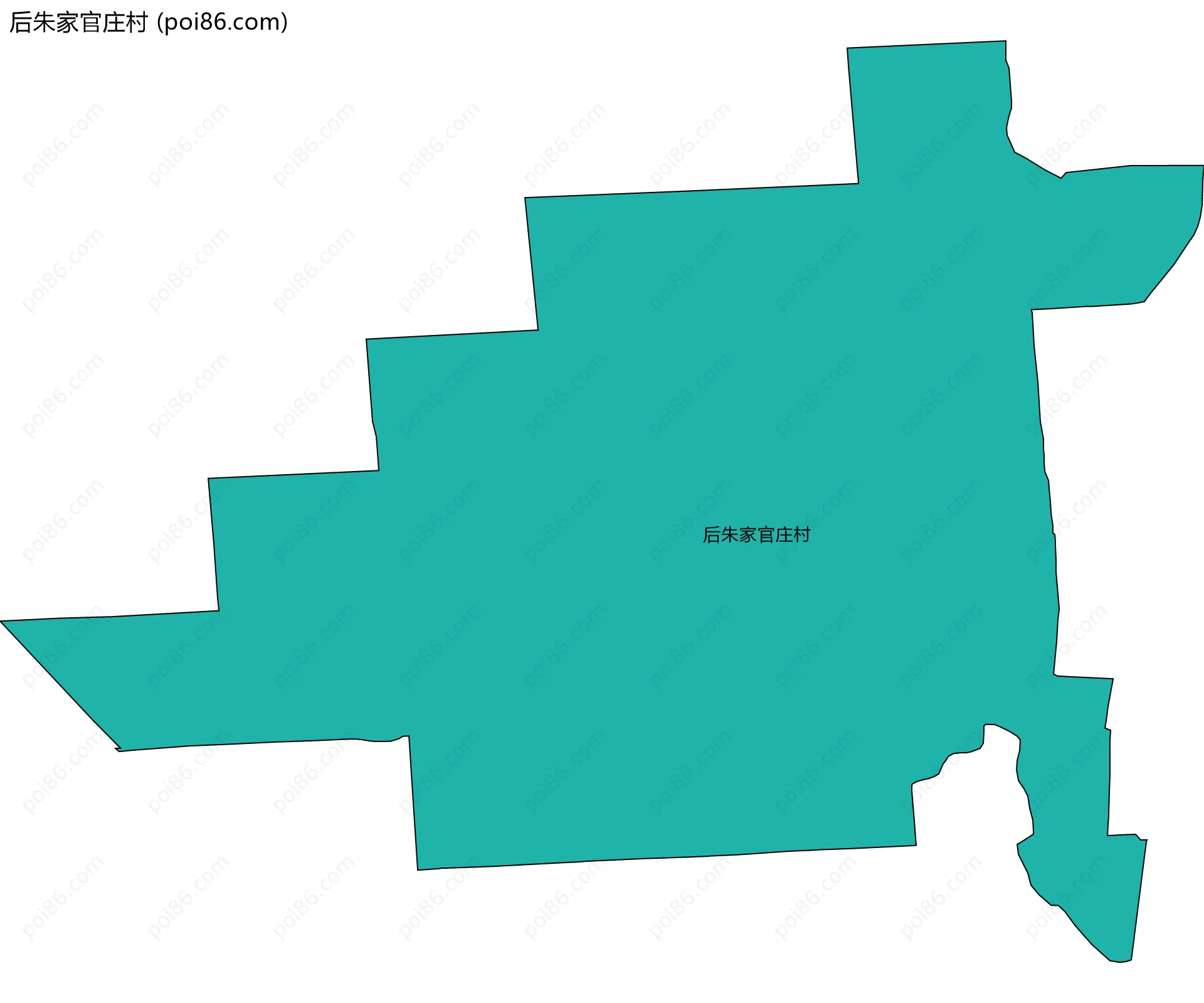 后朱家官庄村边界地图