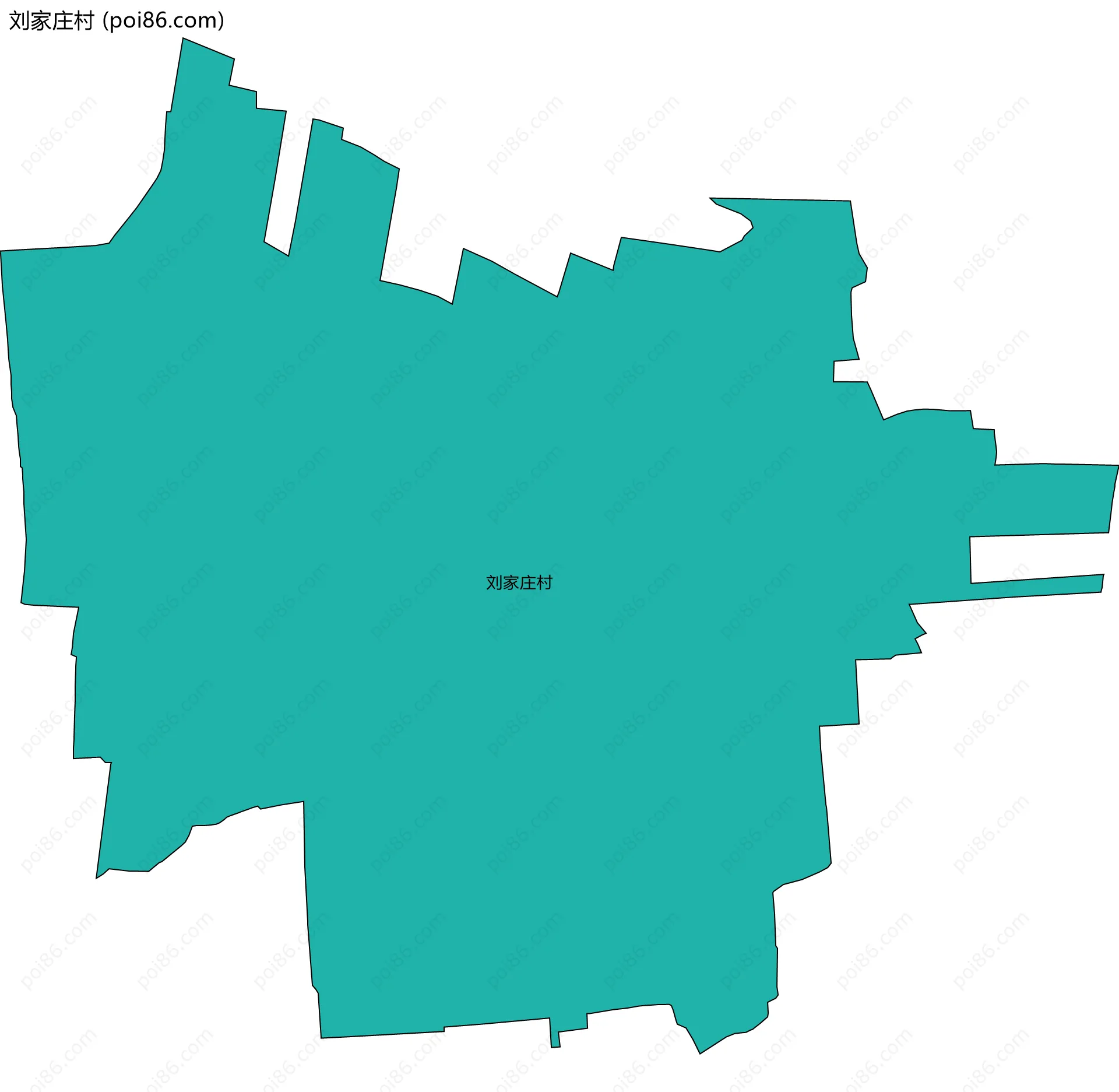 刘家庄村边界地图