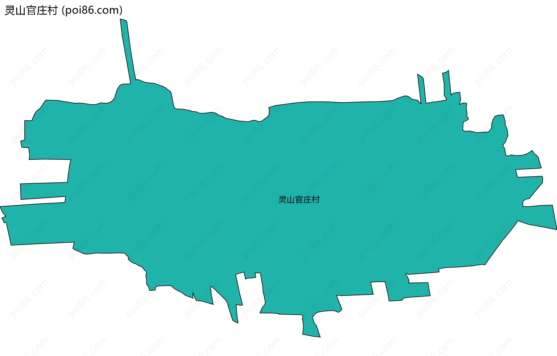 灵山官庄村边界地图
