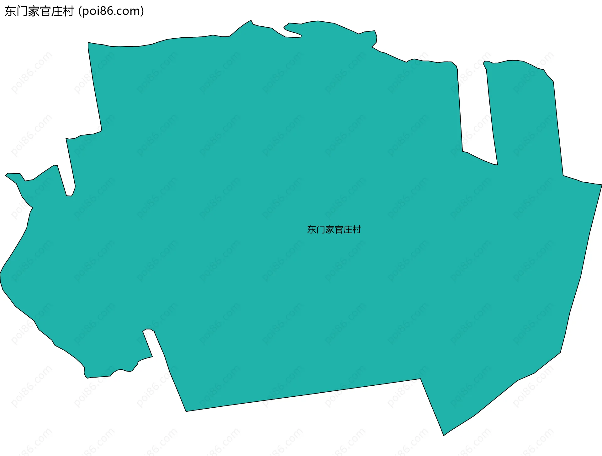 东门家官庄村边界地图