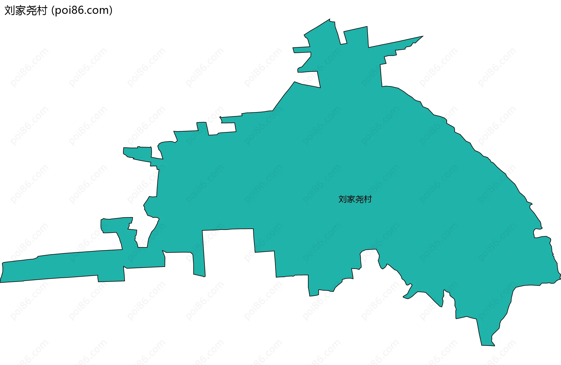 刘家尧村边界地图