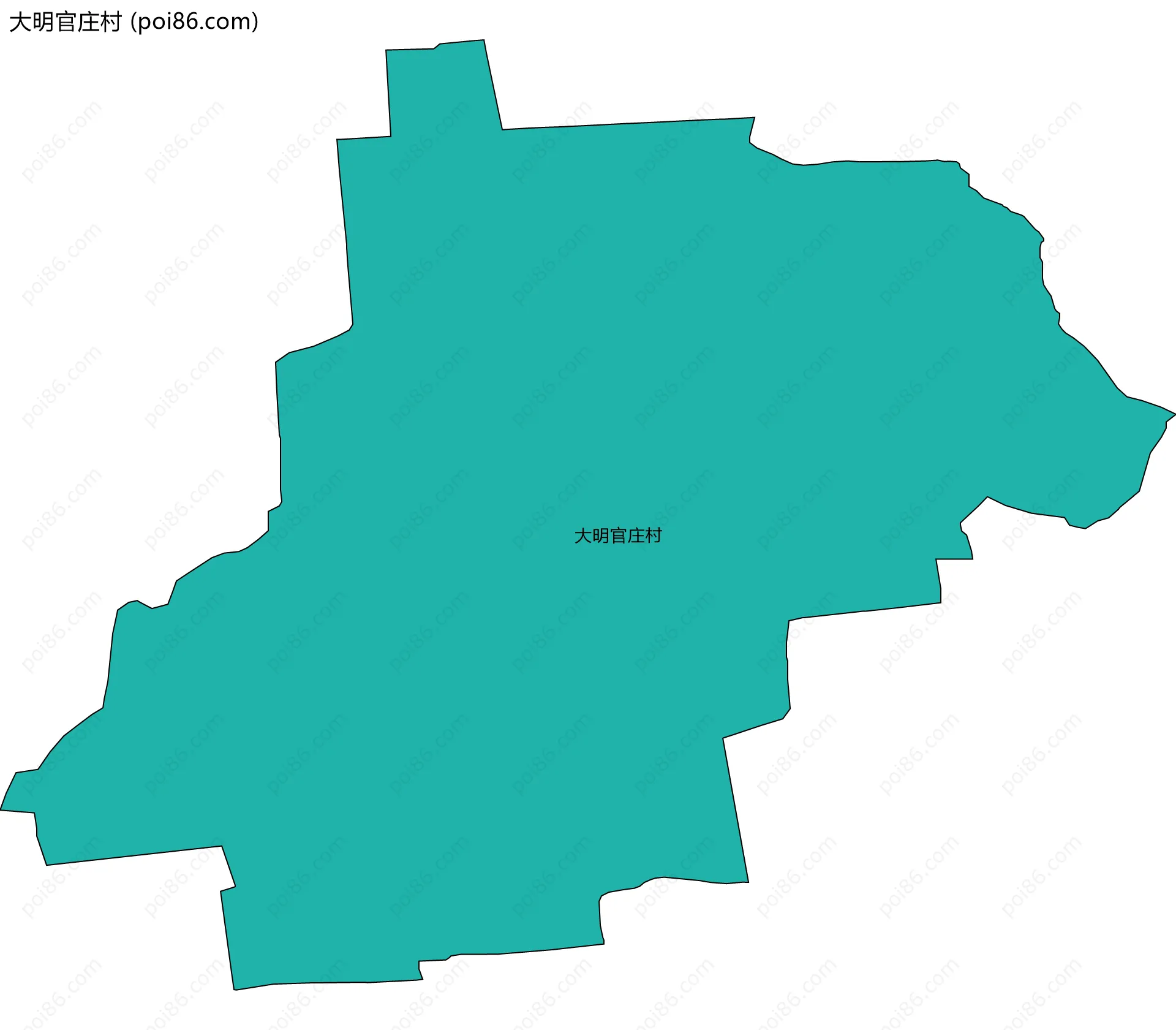 大明官庄村边界地图