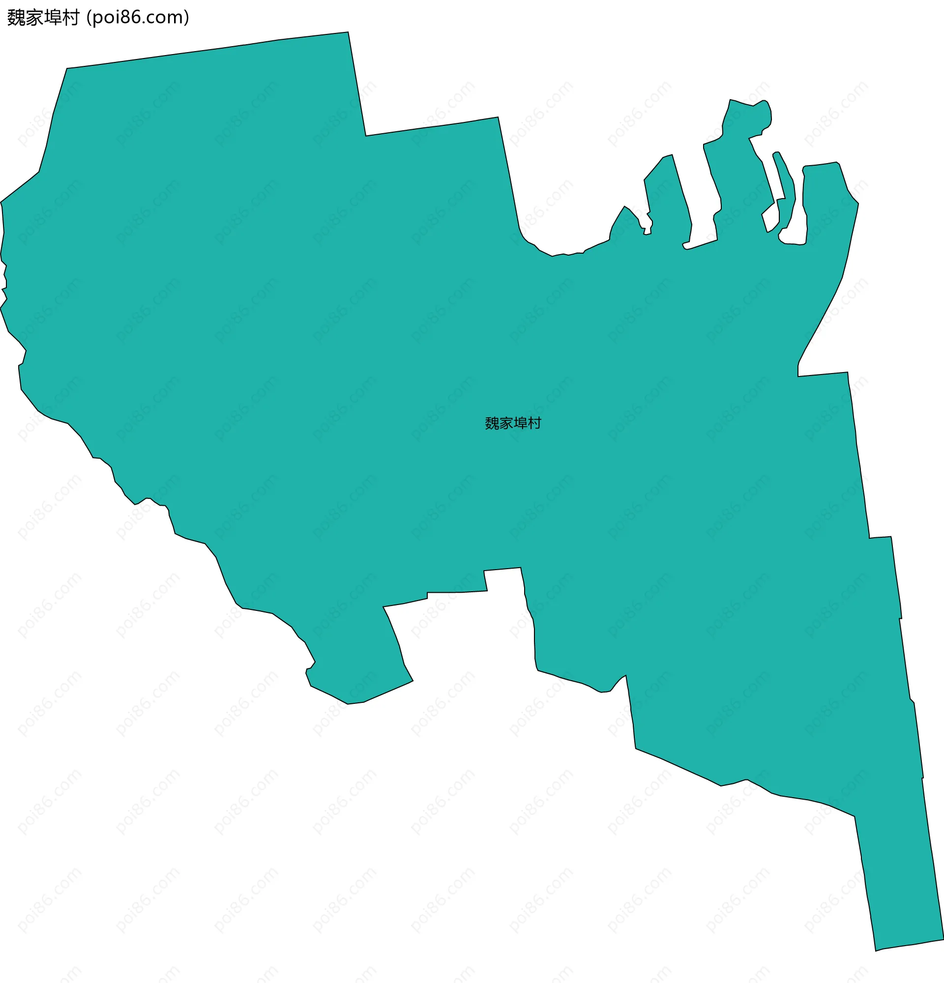 魏家埠村边界地图
