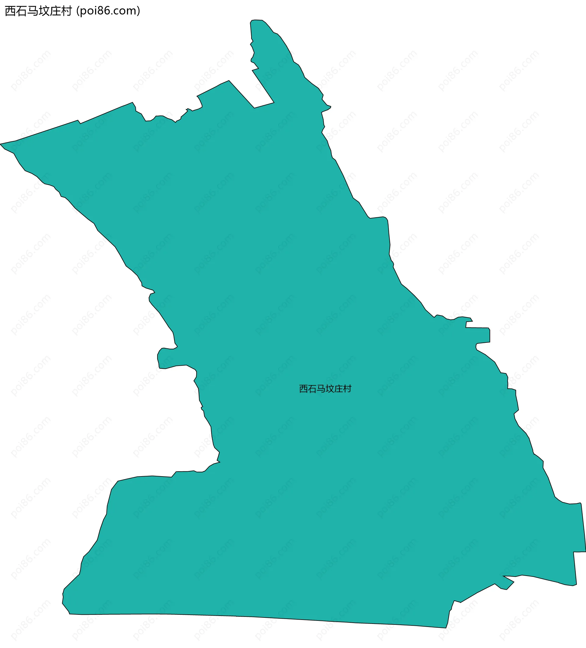西石马坟庄村边界地图