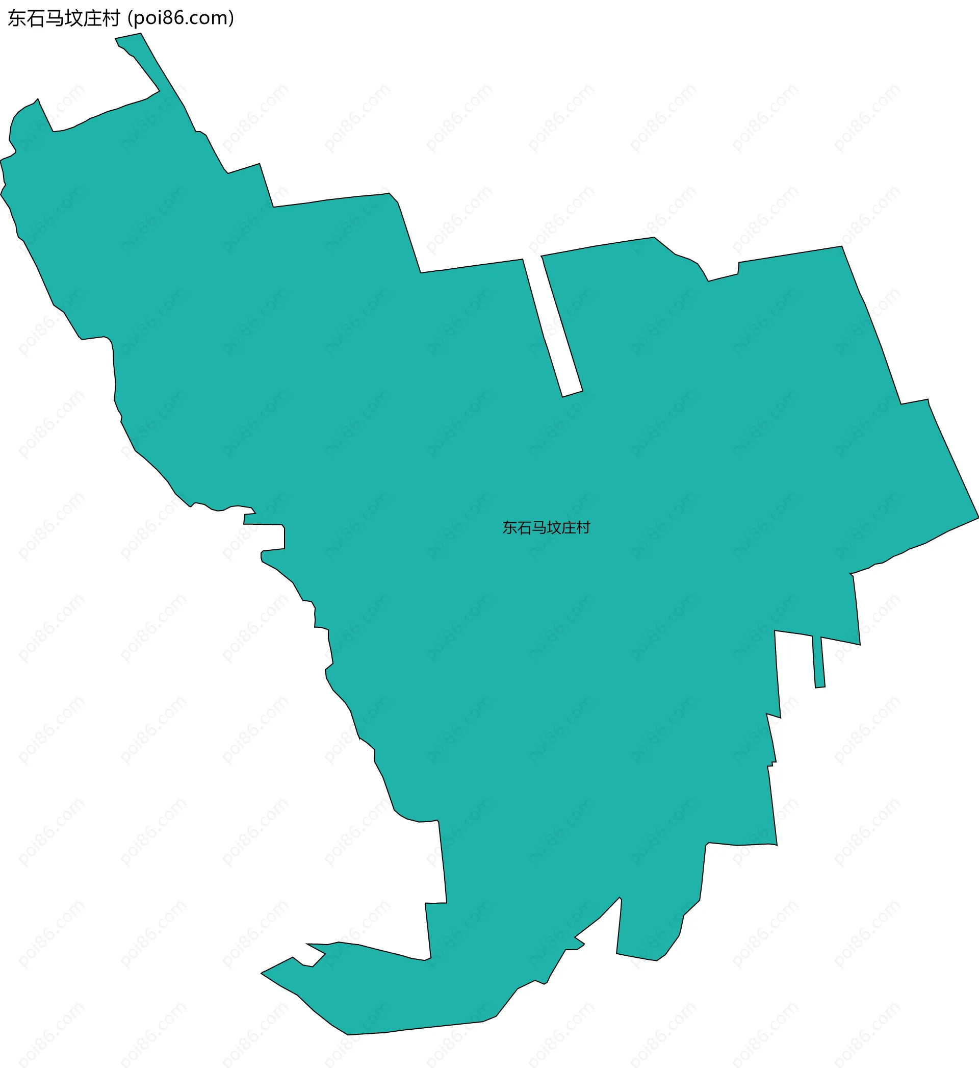 东石马坟庄村边界地图