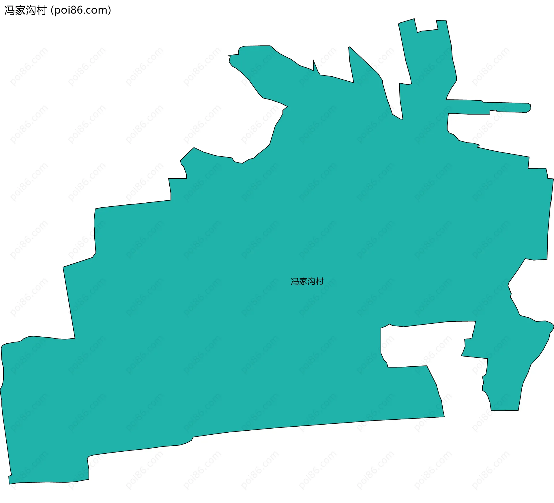 冯家沟村边界地图