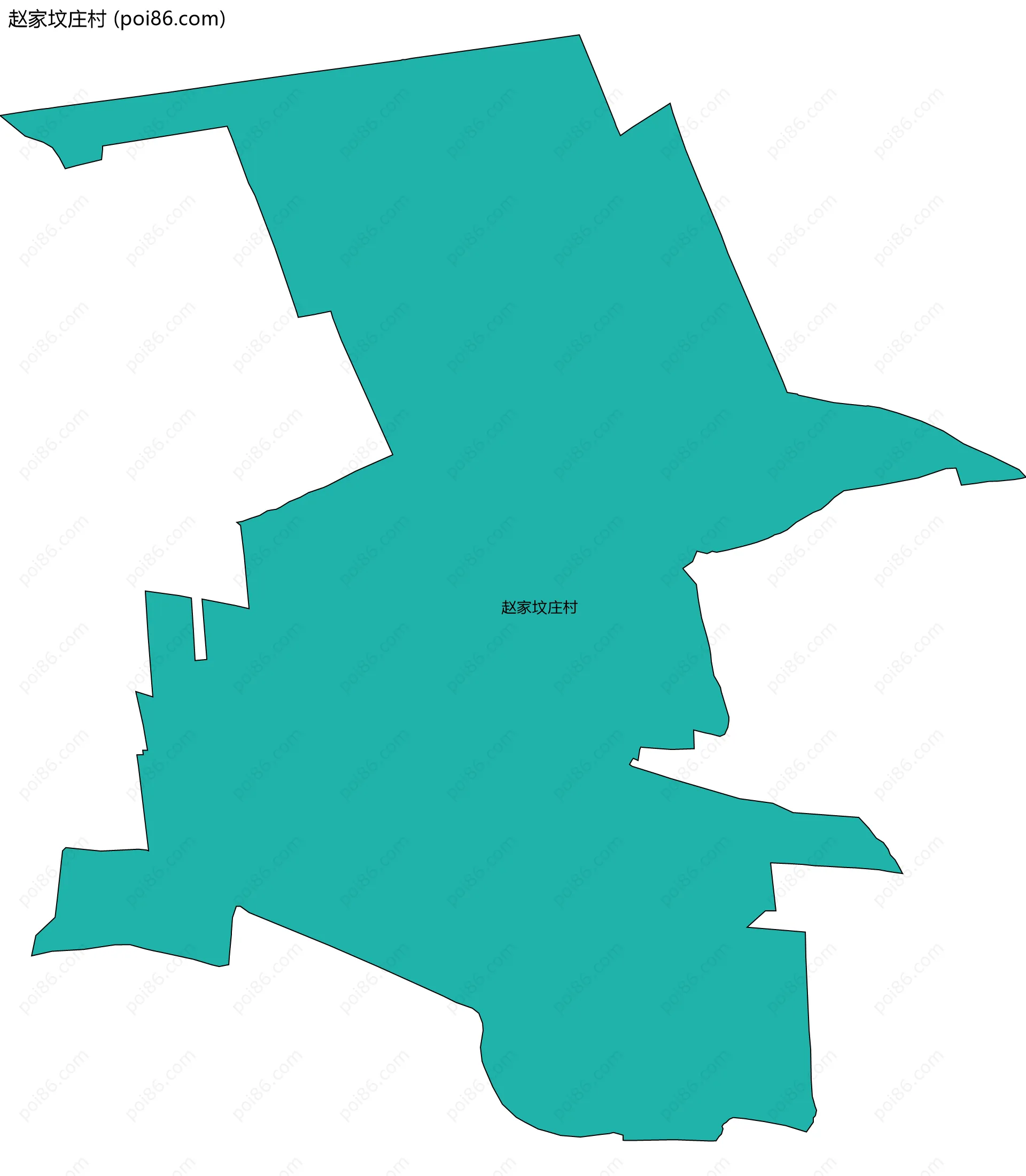 赵家坟庄村边界地图