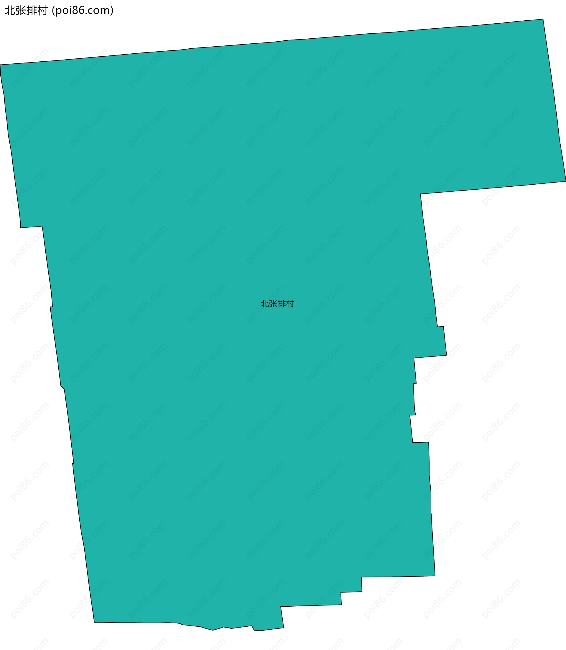 北张排村边界地图