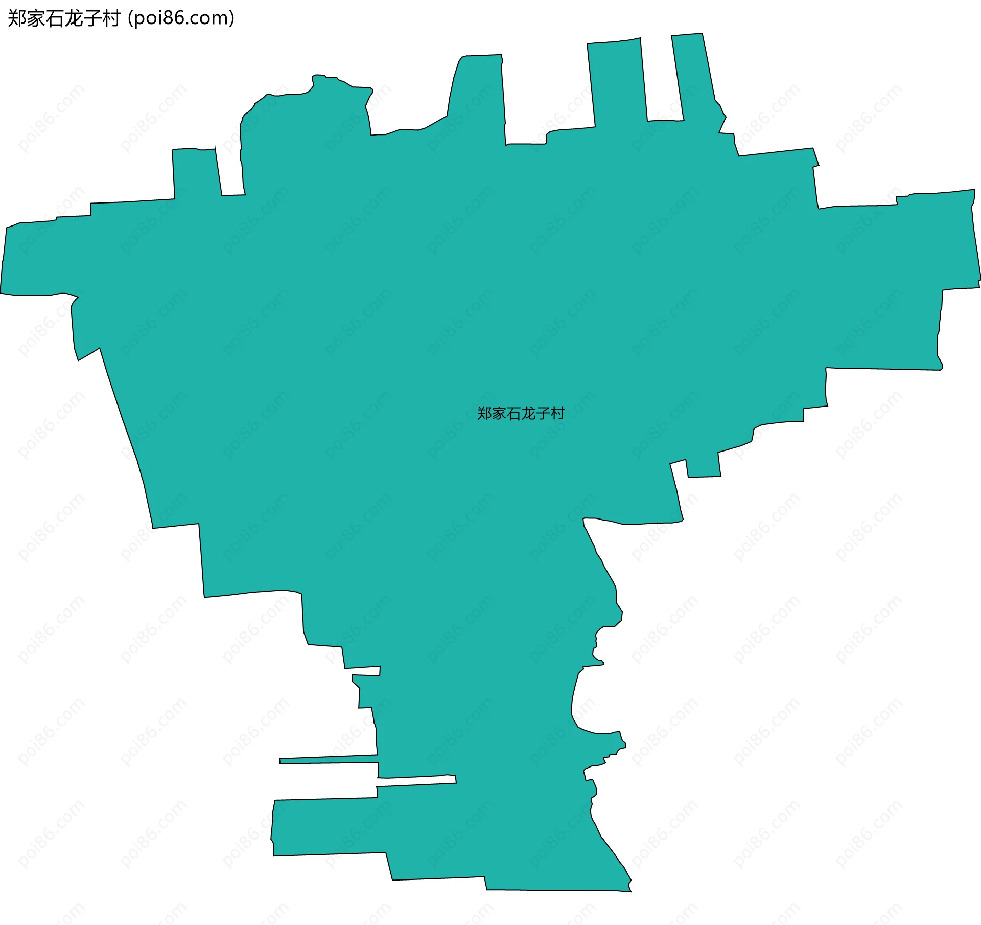郑家石龙子村边界地图