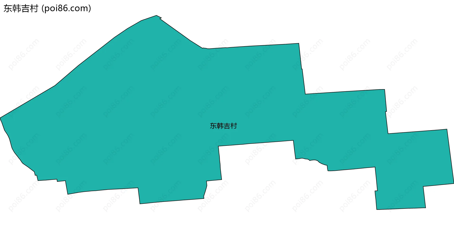 东韩吉村边界地图