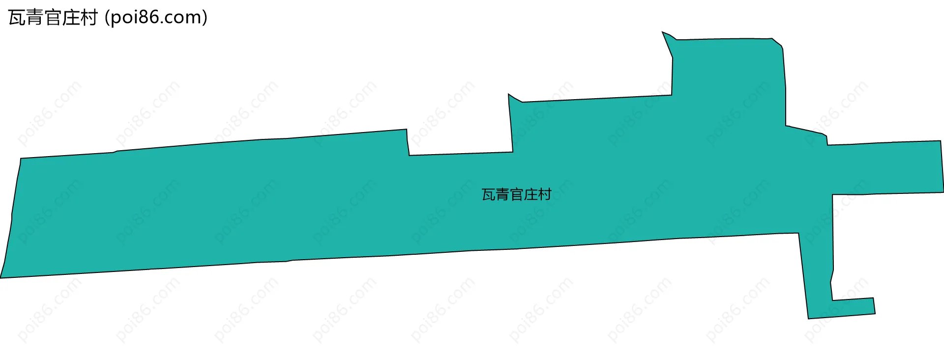 瓦青官庄村边界地图