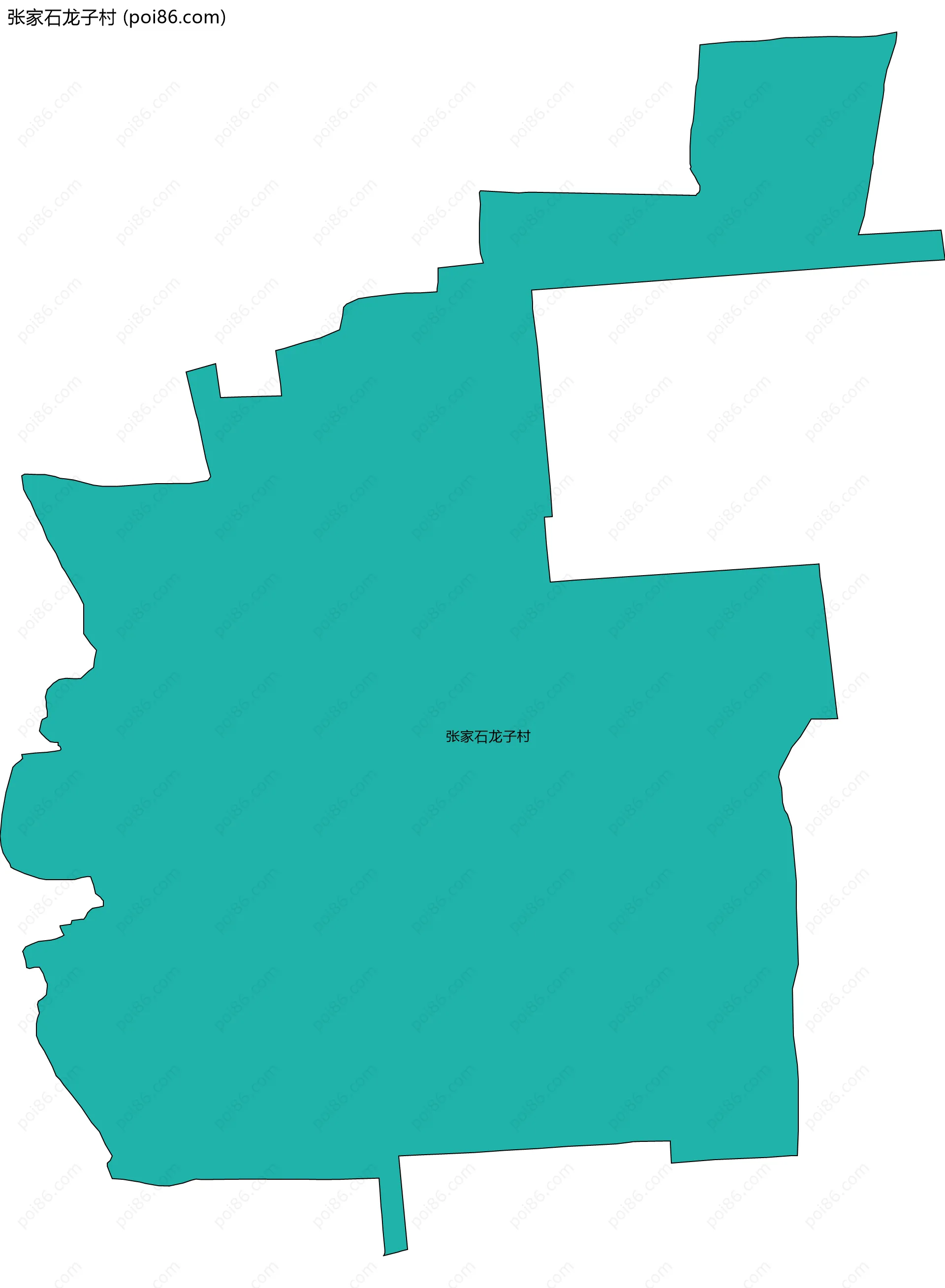 张家石龙子村边界地图