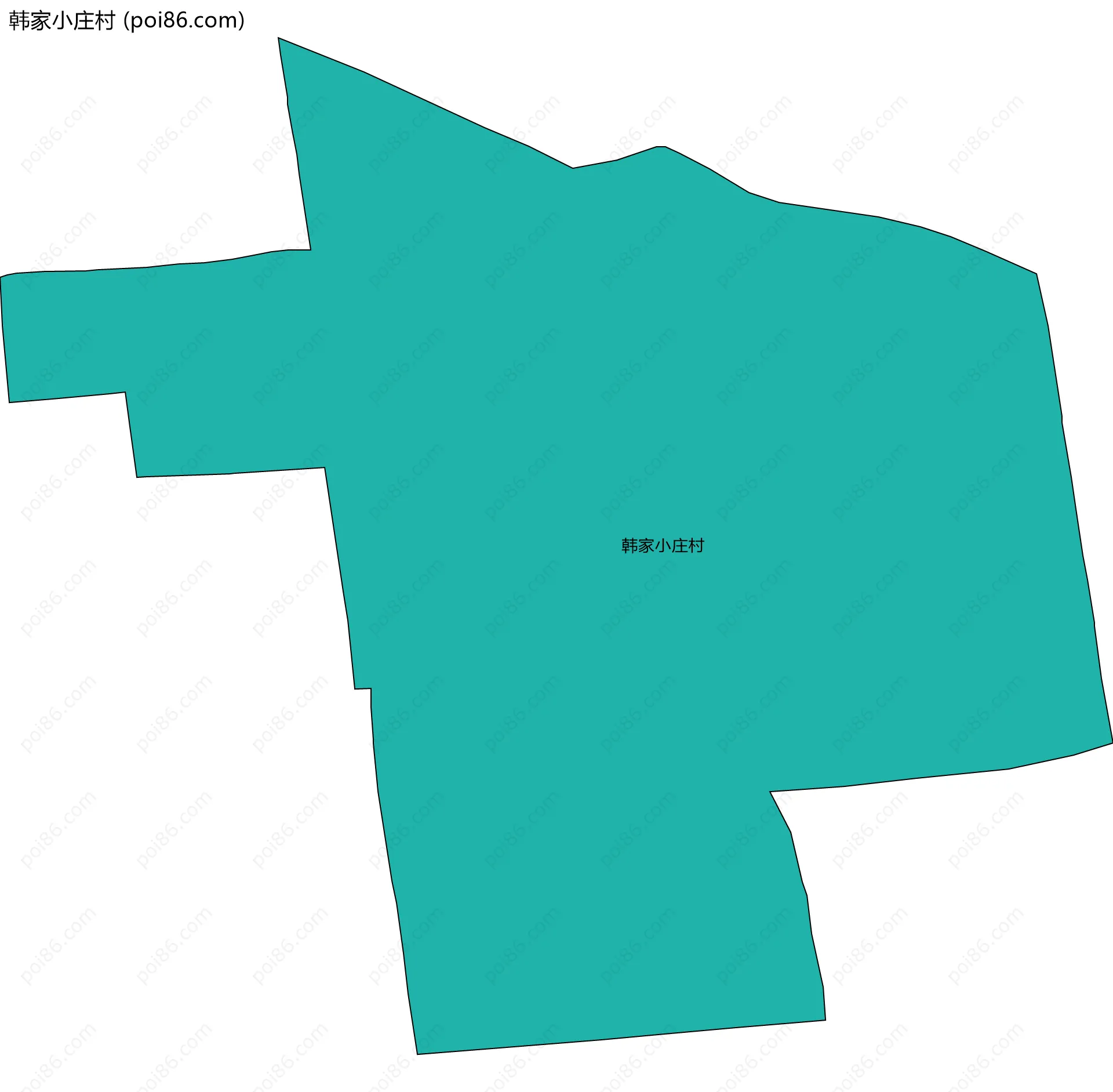 韩家小庄村边界地图