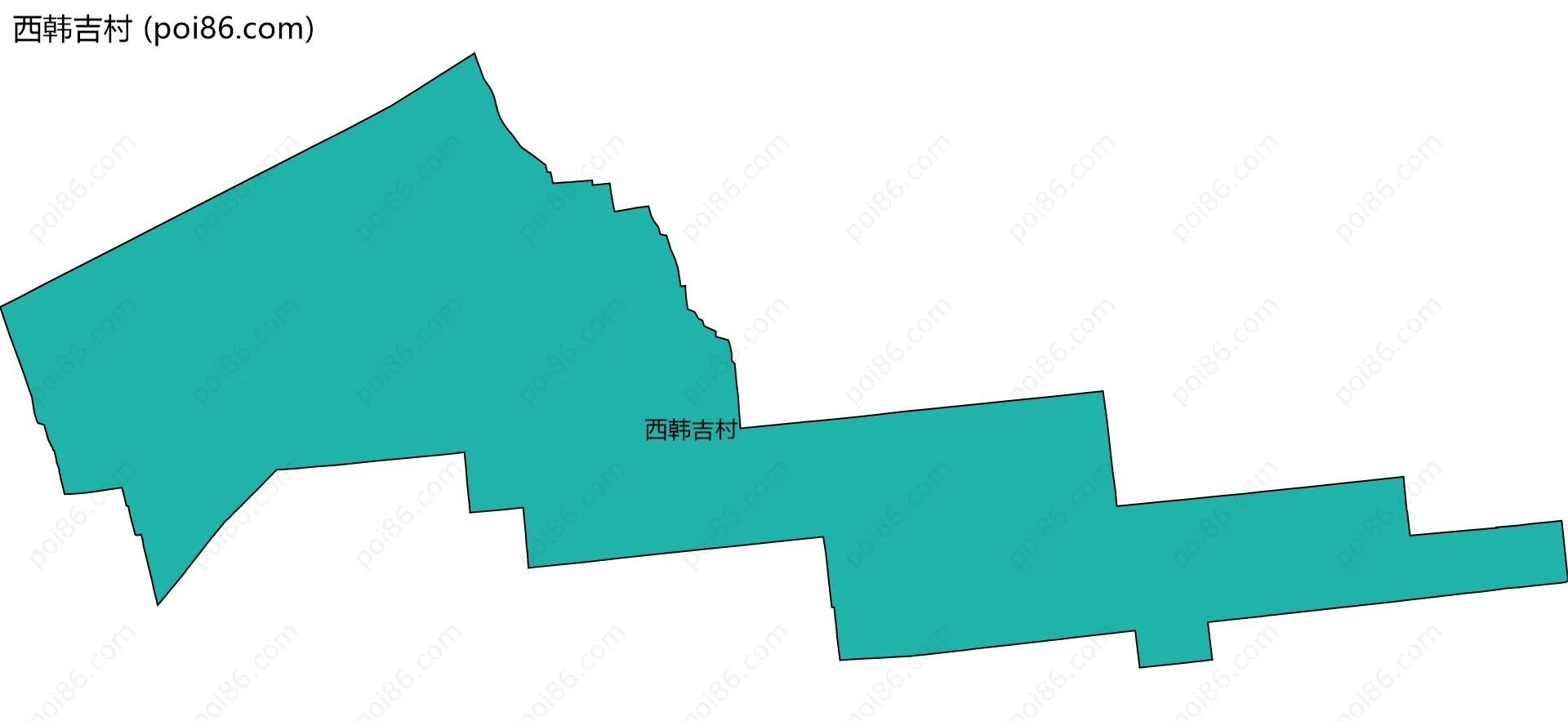 西韩吉村边界地图