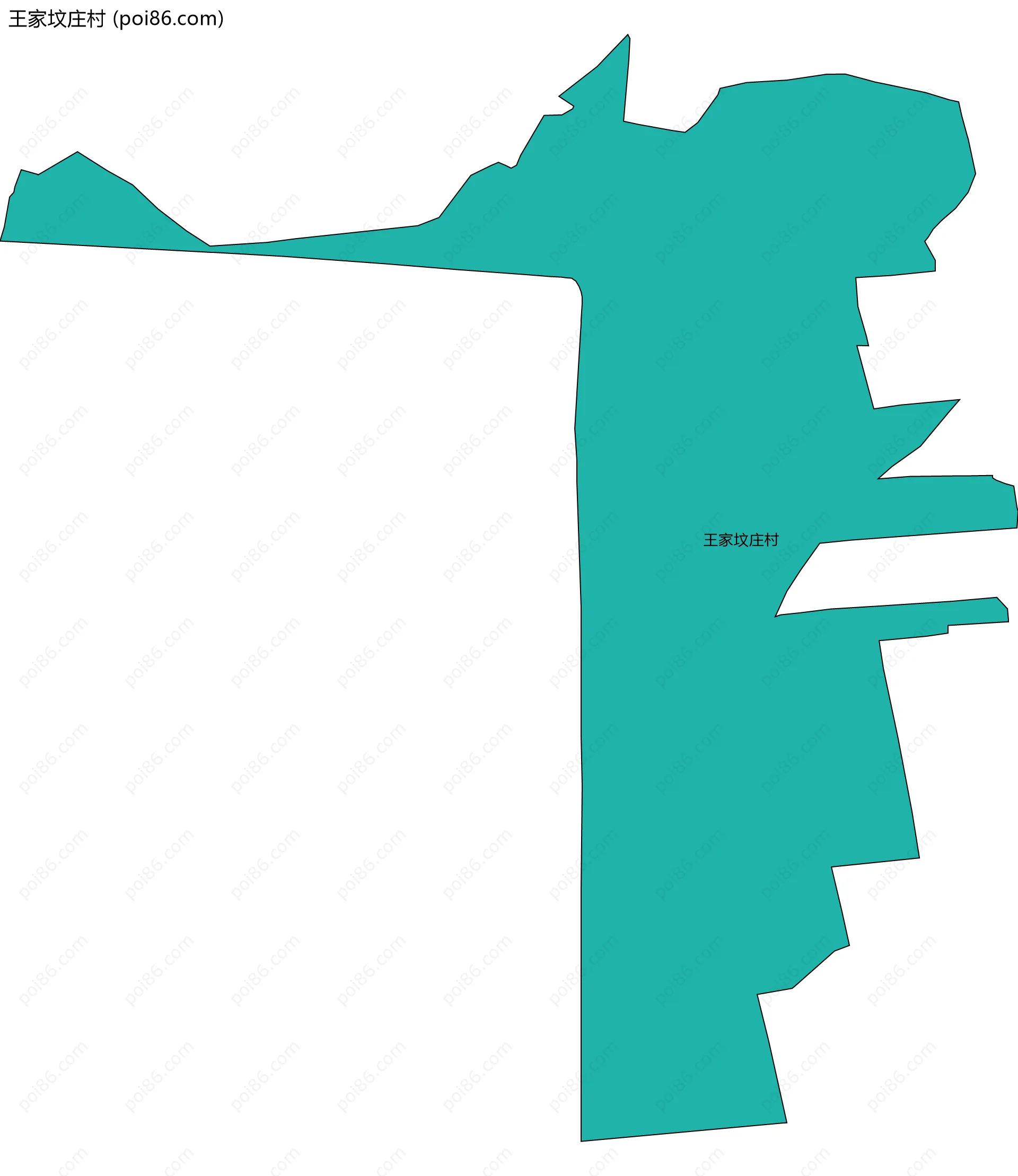 王家坟庄村边界地图