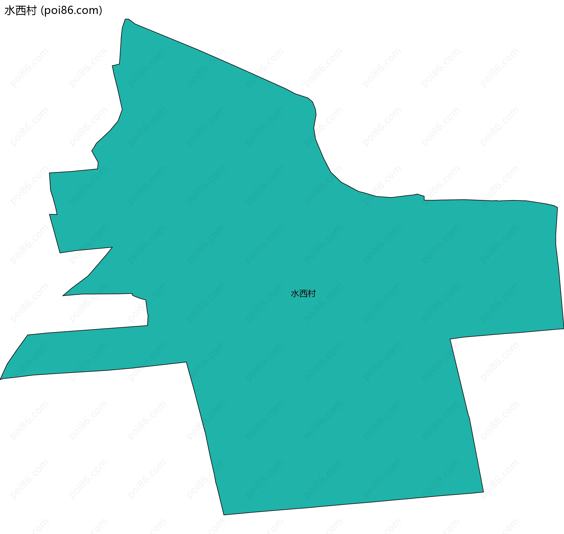 水西村边界地图