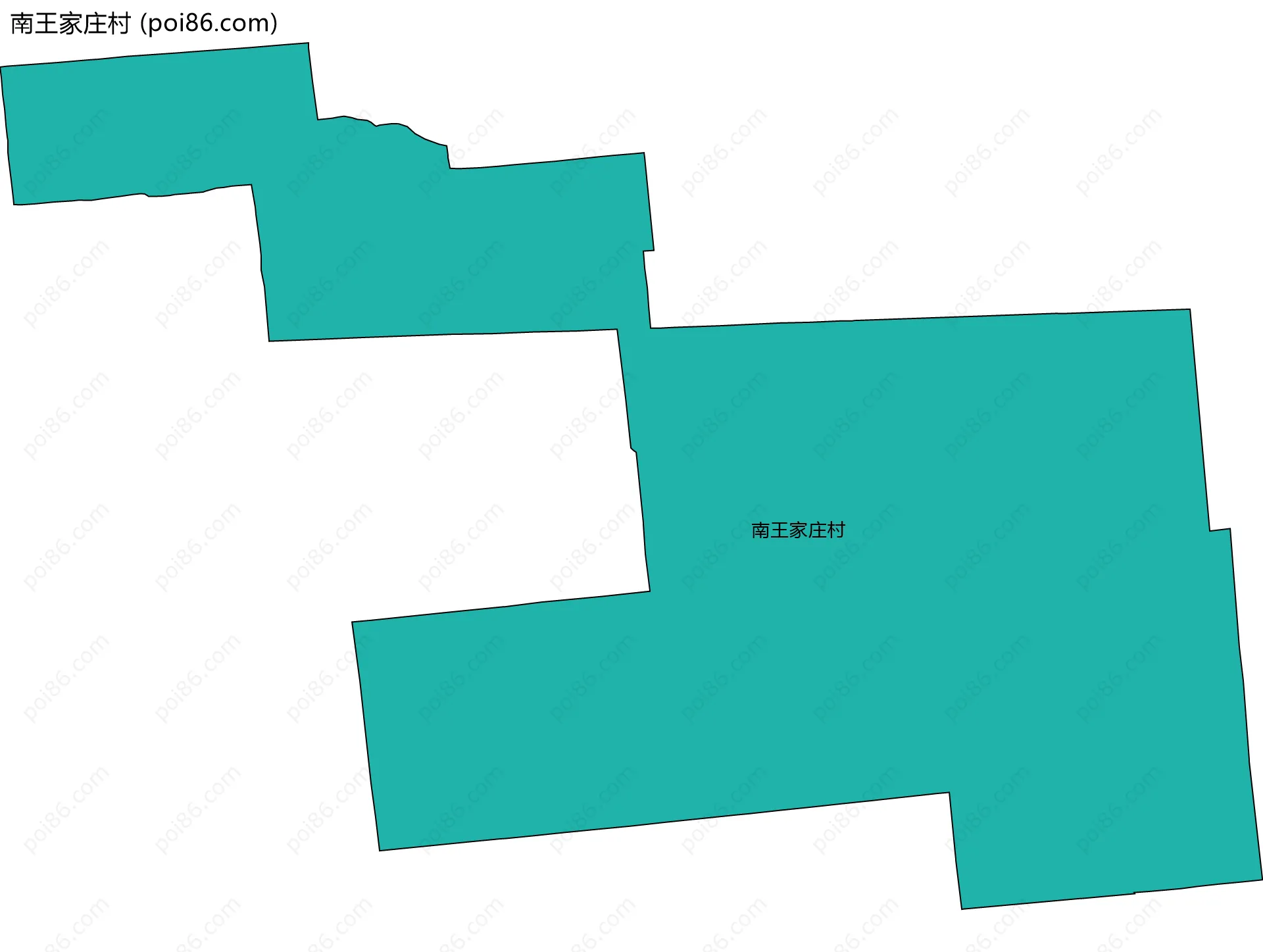 南王家庄村边界地图