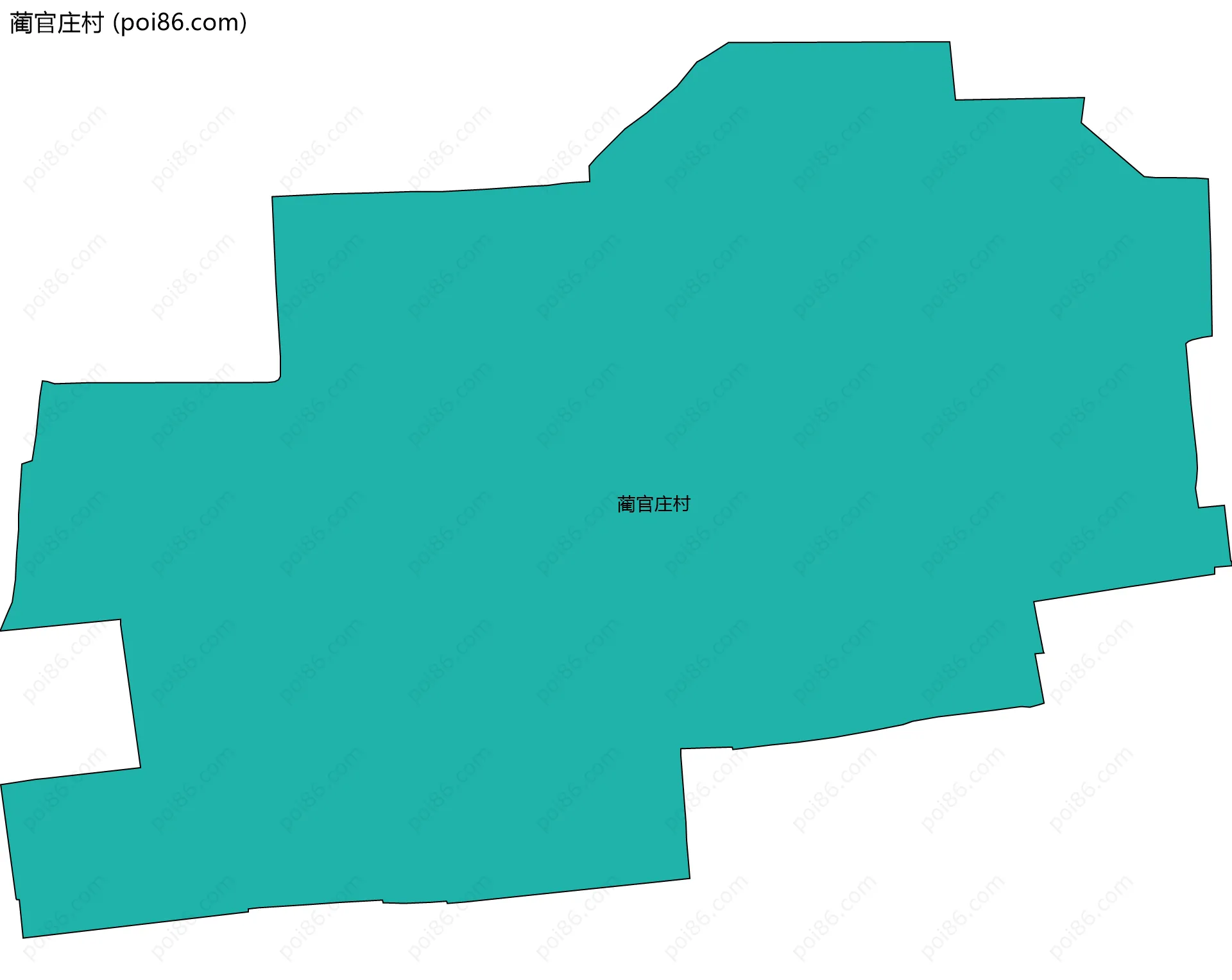 蔺官庄村边界地图