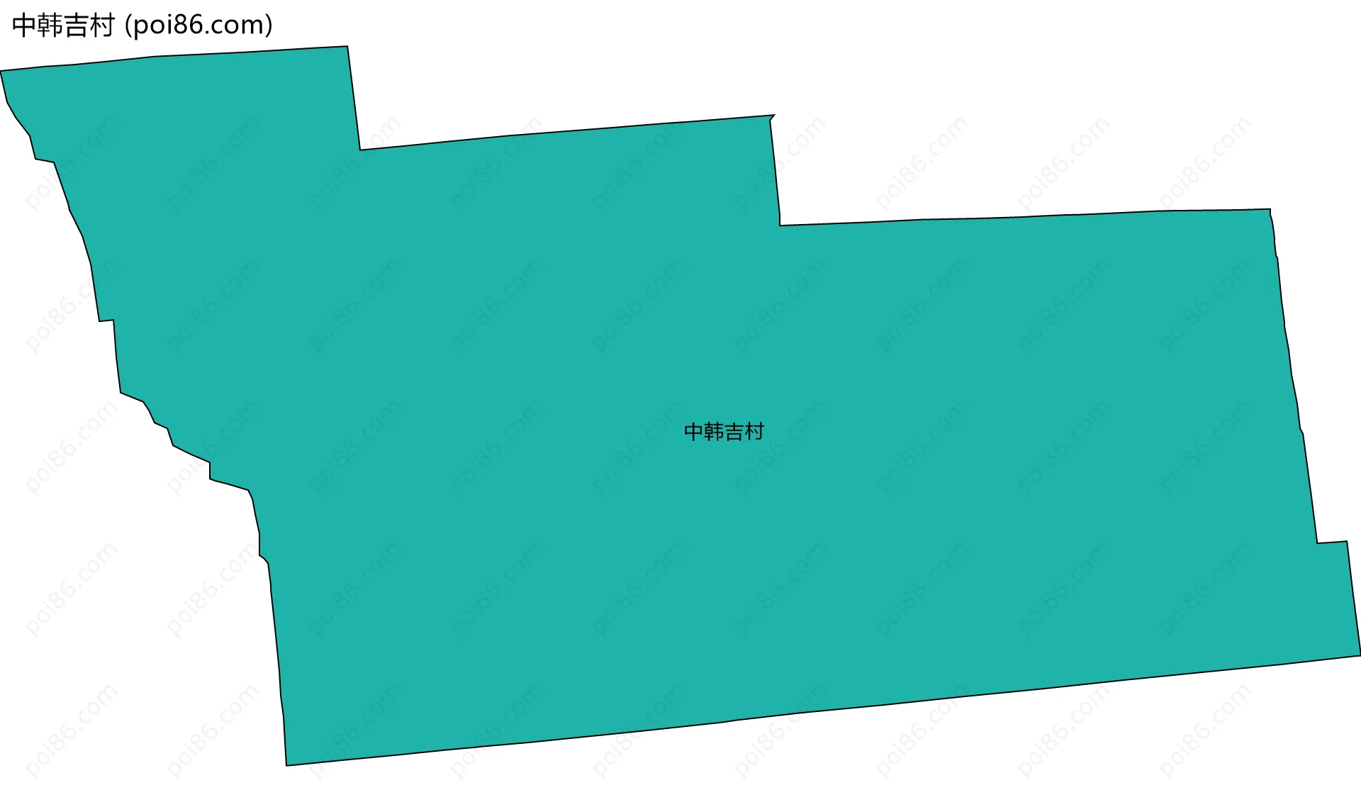 中韩吉村边界地图