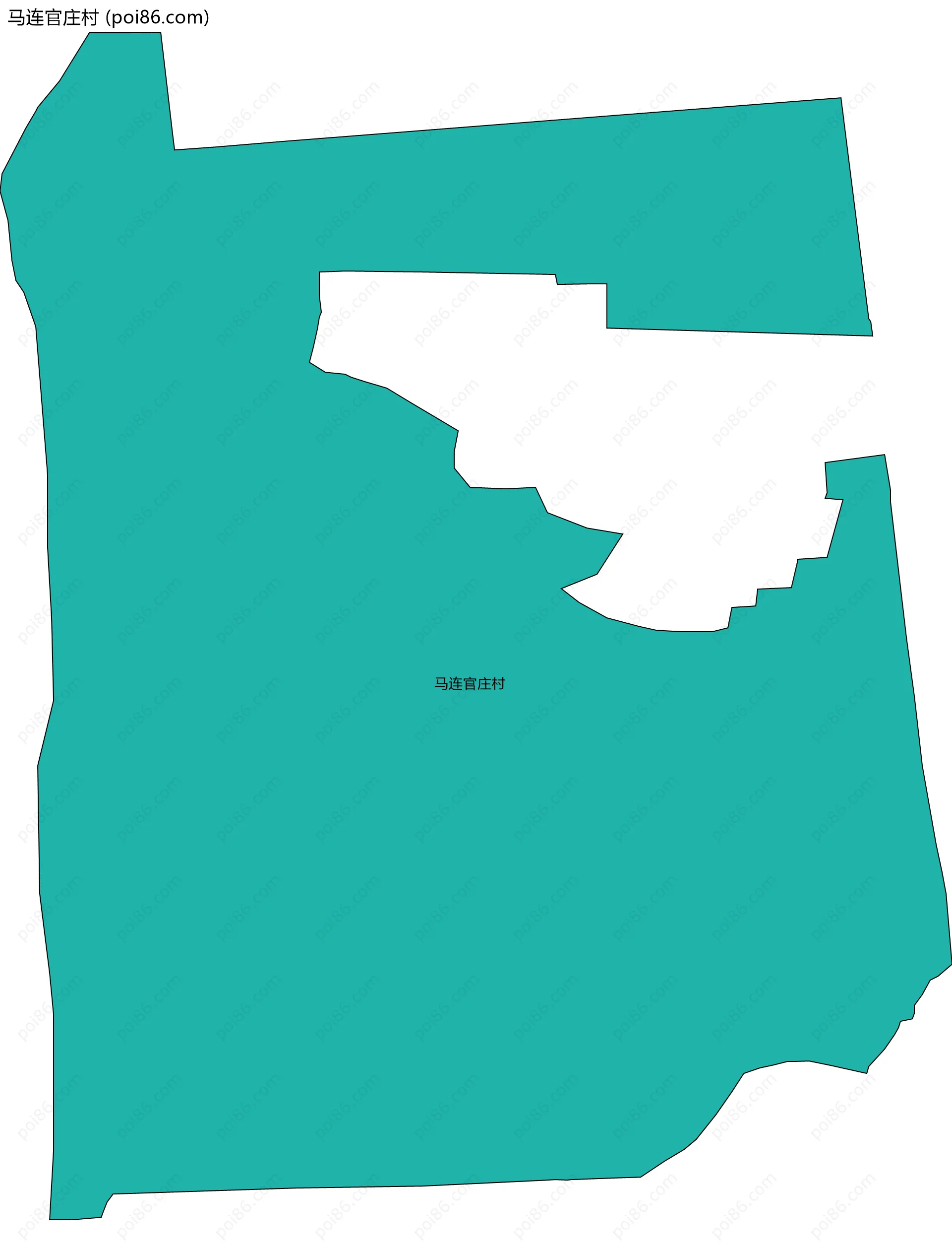 马连官庄村边界地图