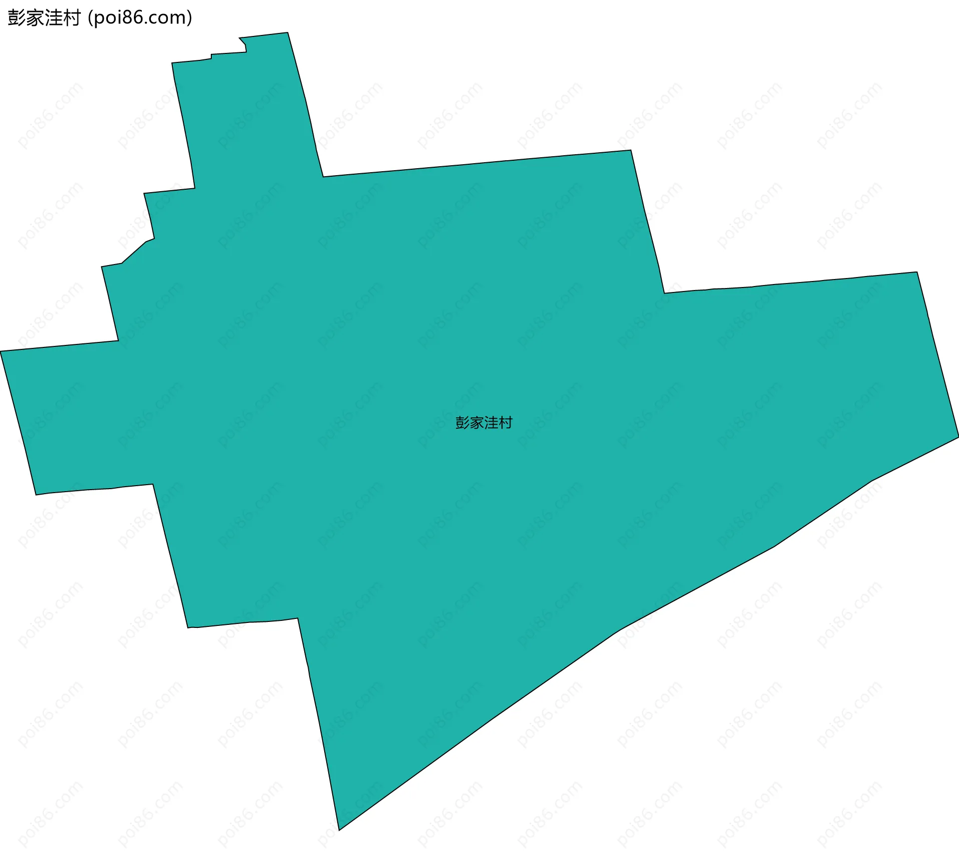彭家洼村边界地图