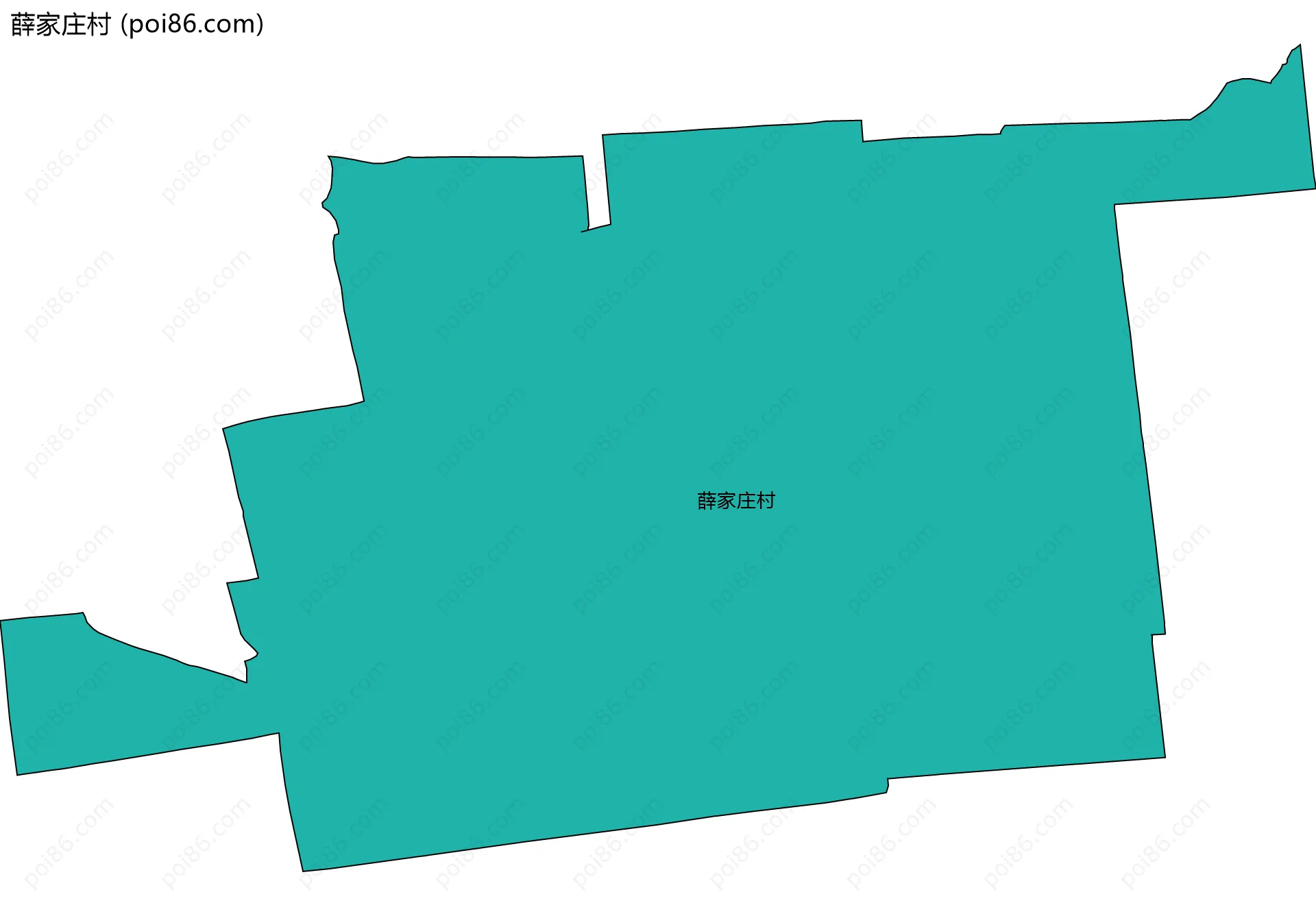 薛家庄村边界地图