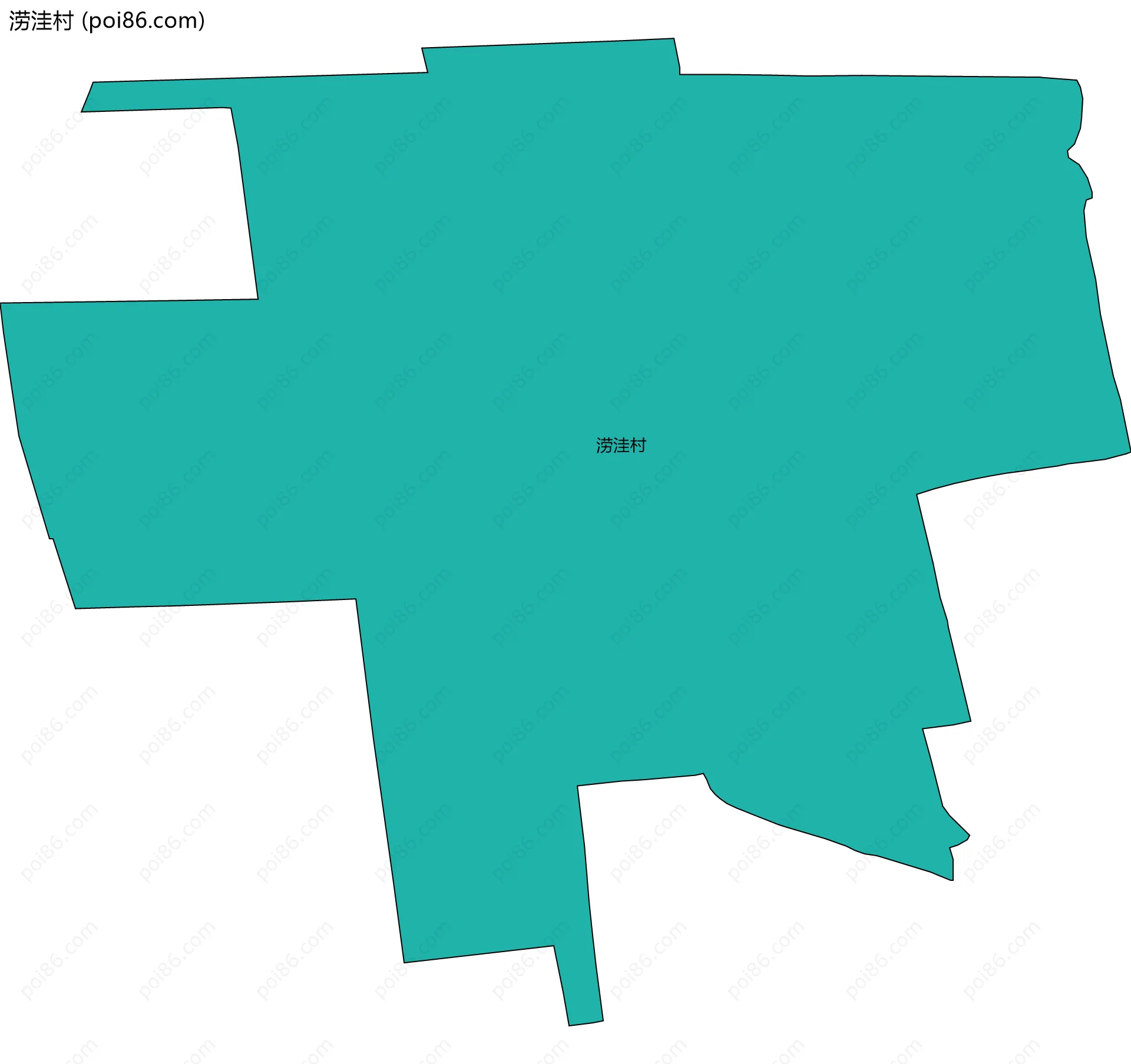涝洼村边界地图