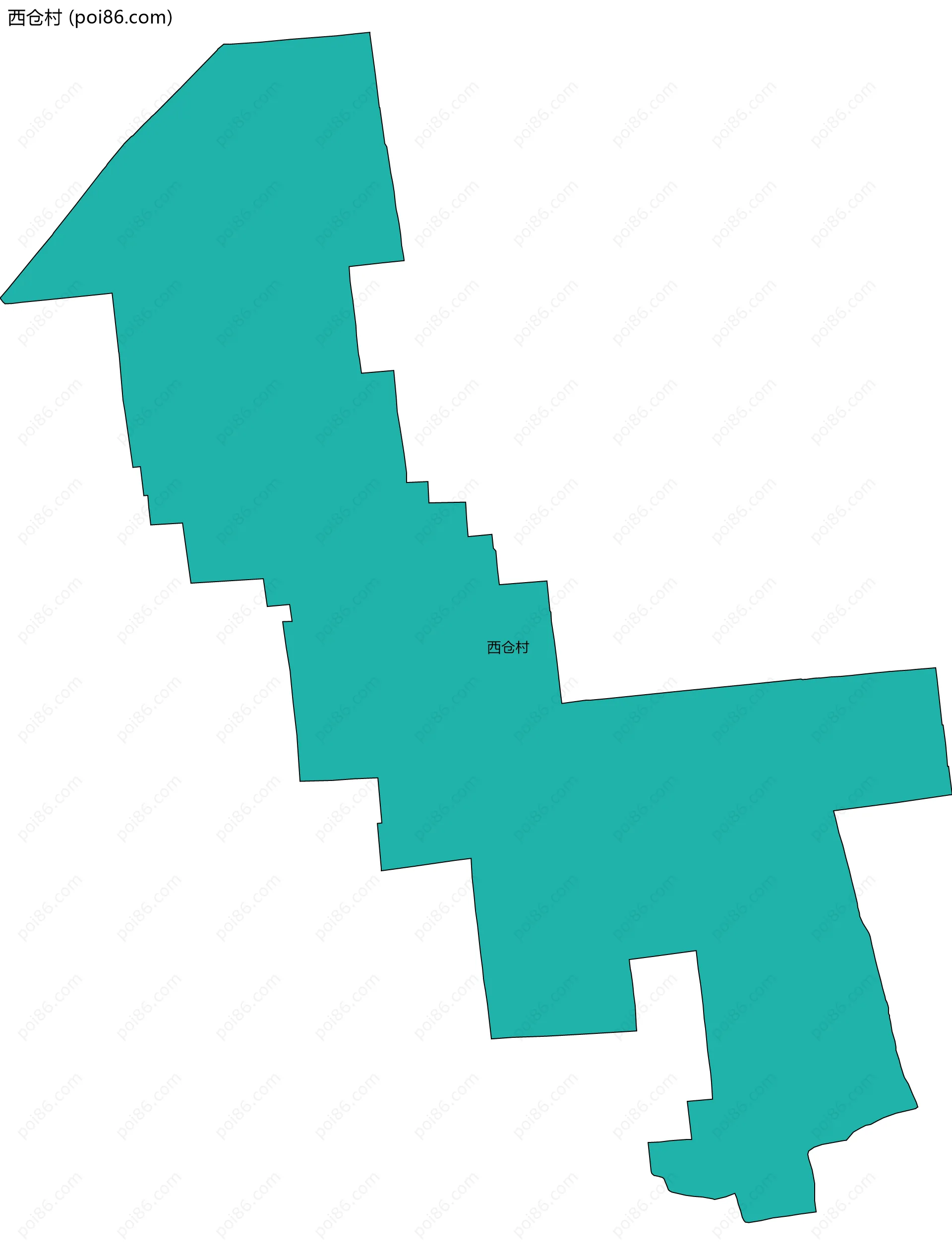 西仓村边界地图