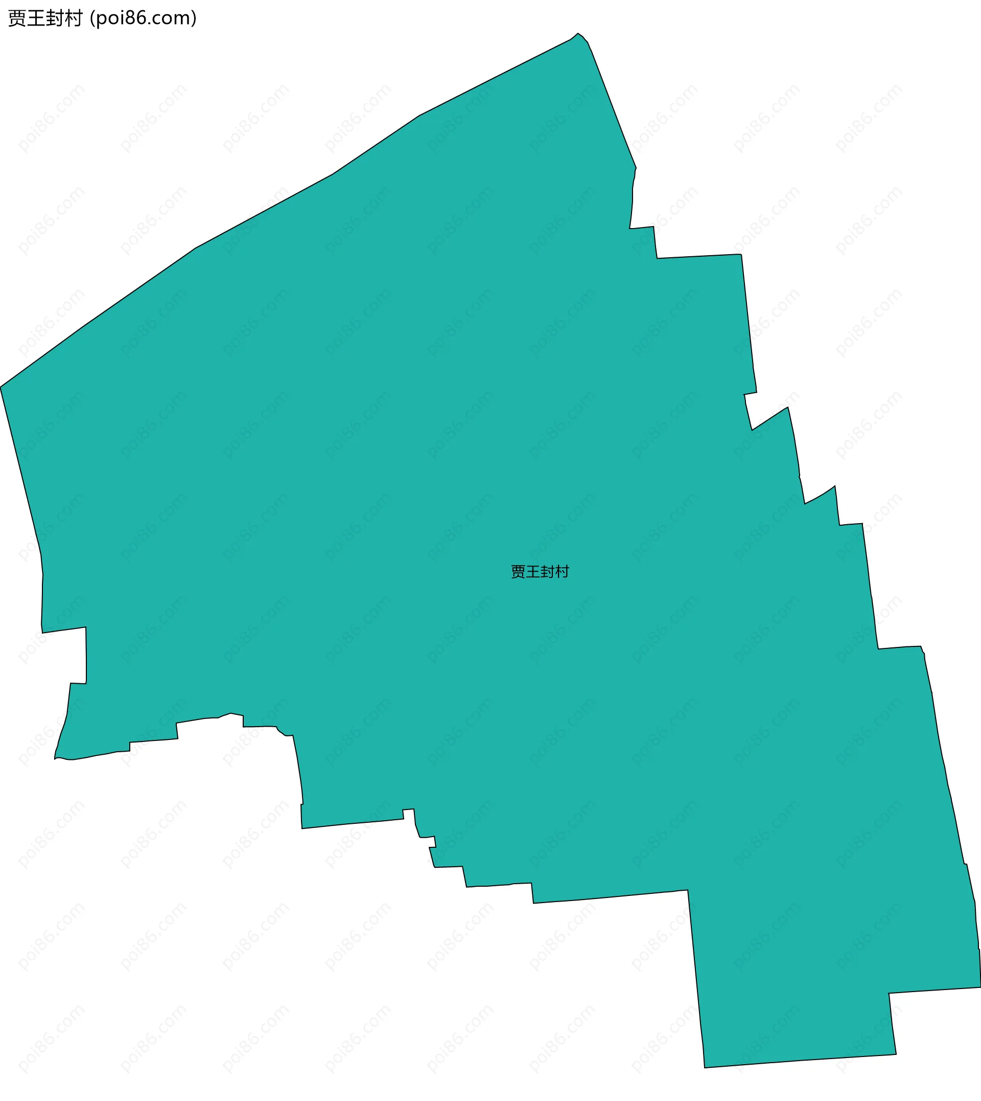 贾王封村边界地图