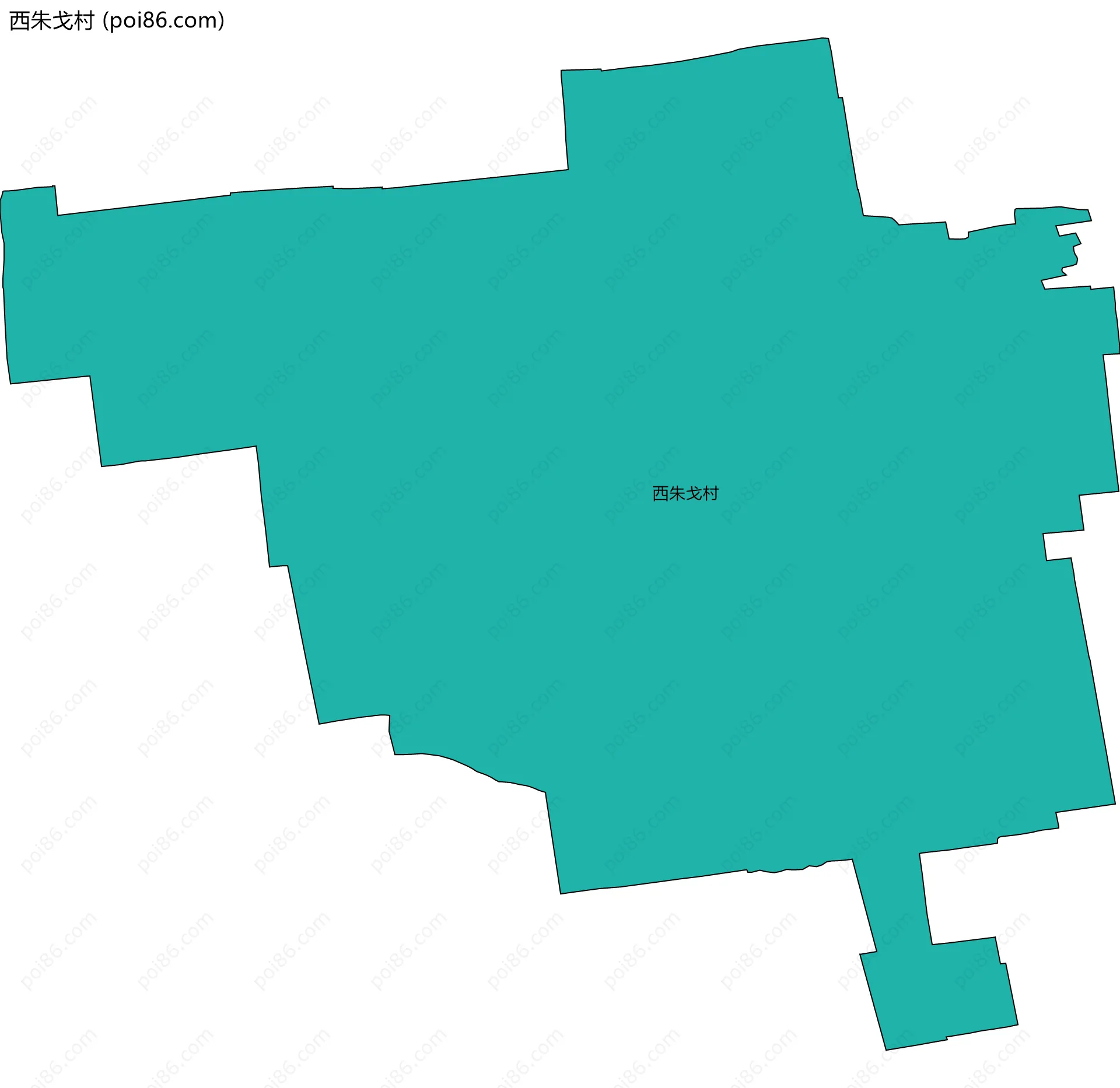 西朱戈村边界地图
