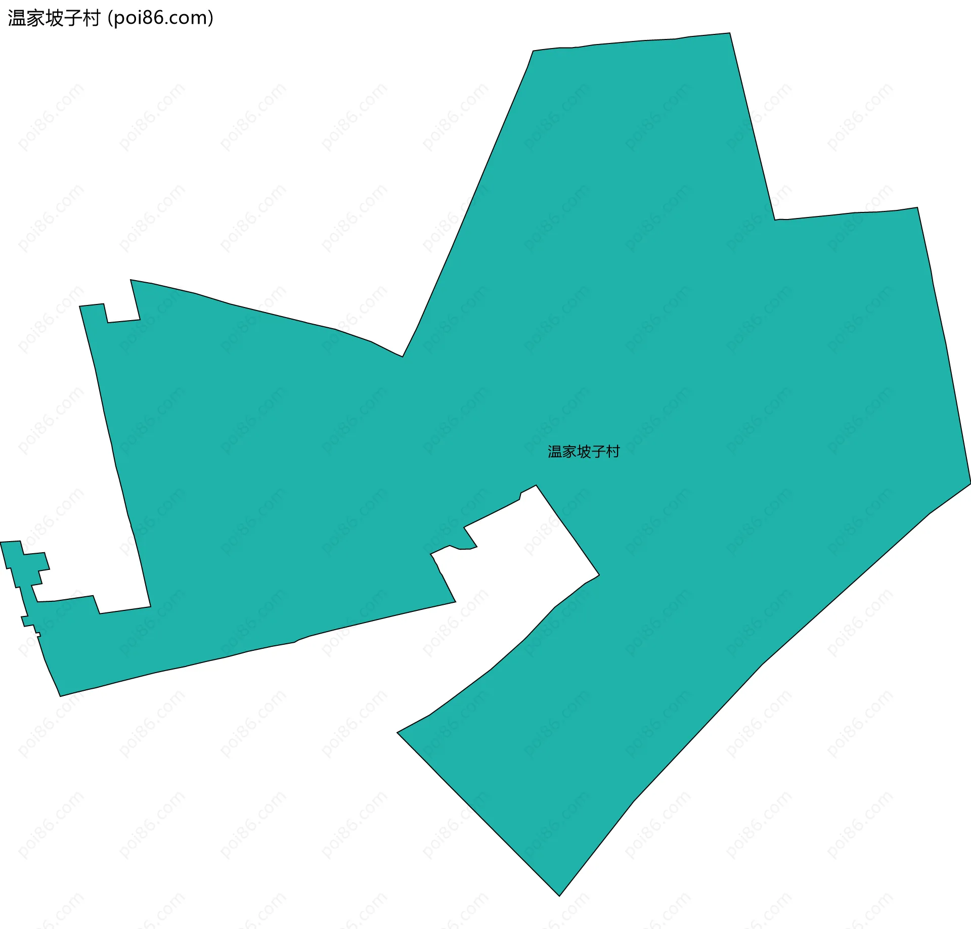 温家坡子村边界地图