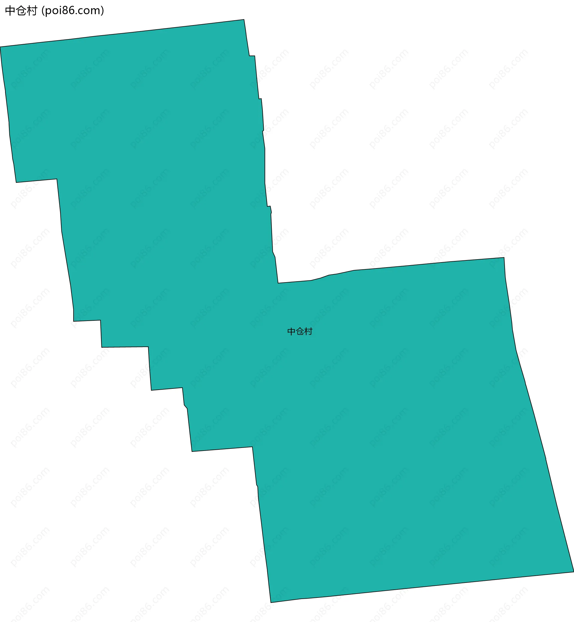 中仓村边界地图