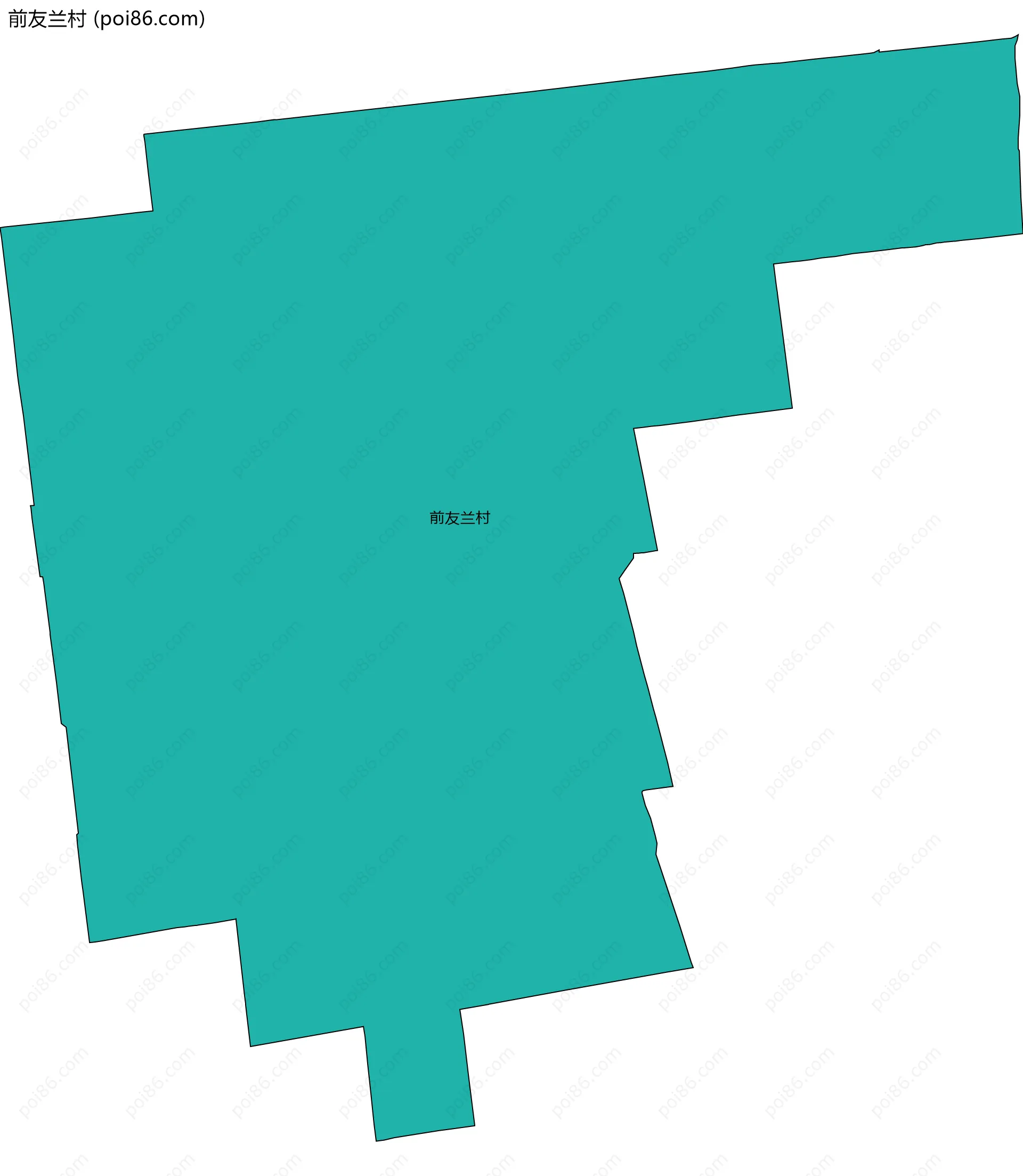 前友兰村边界地图