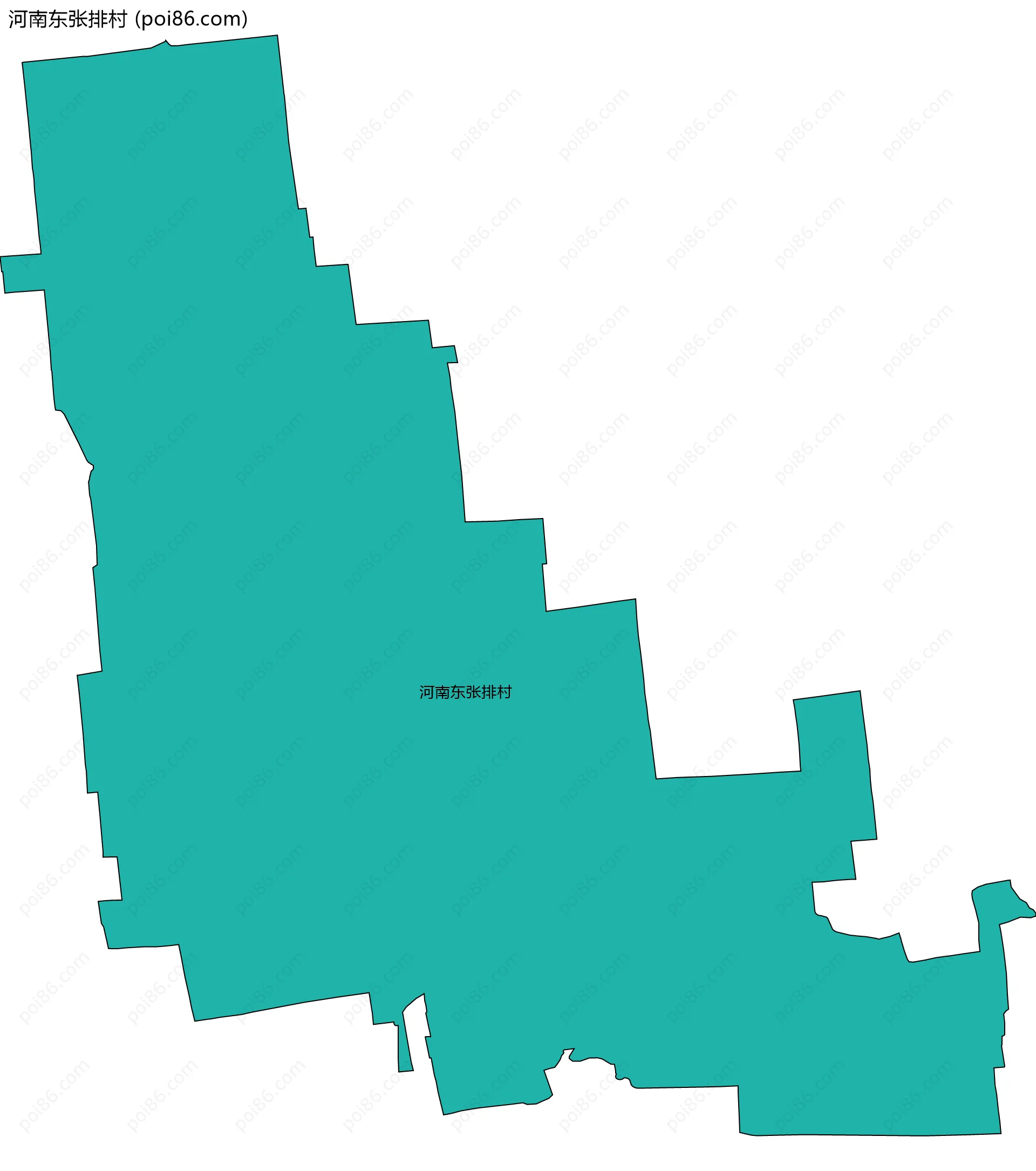 河南东张排村边界地图