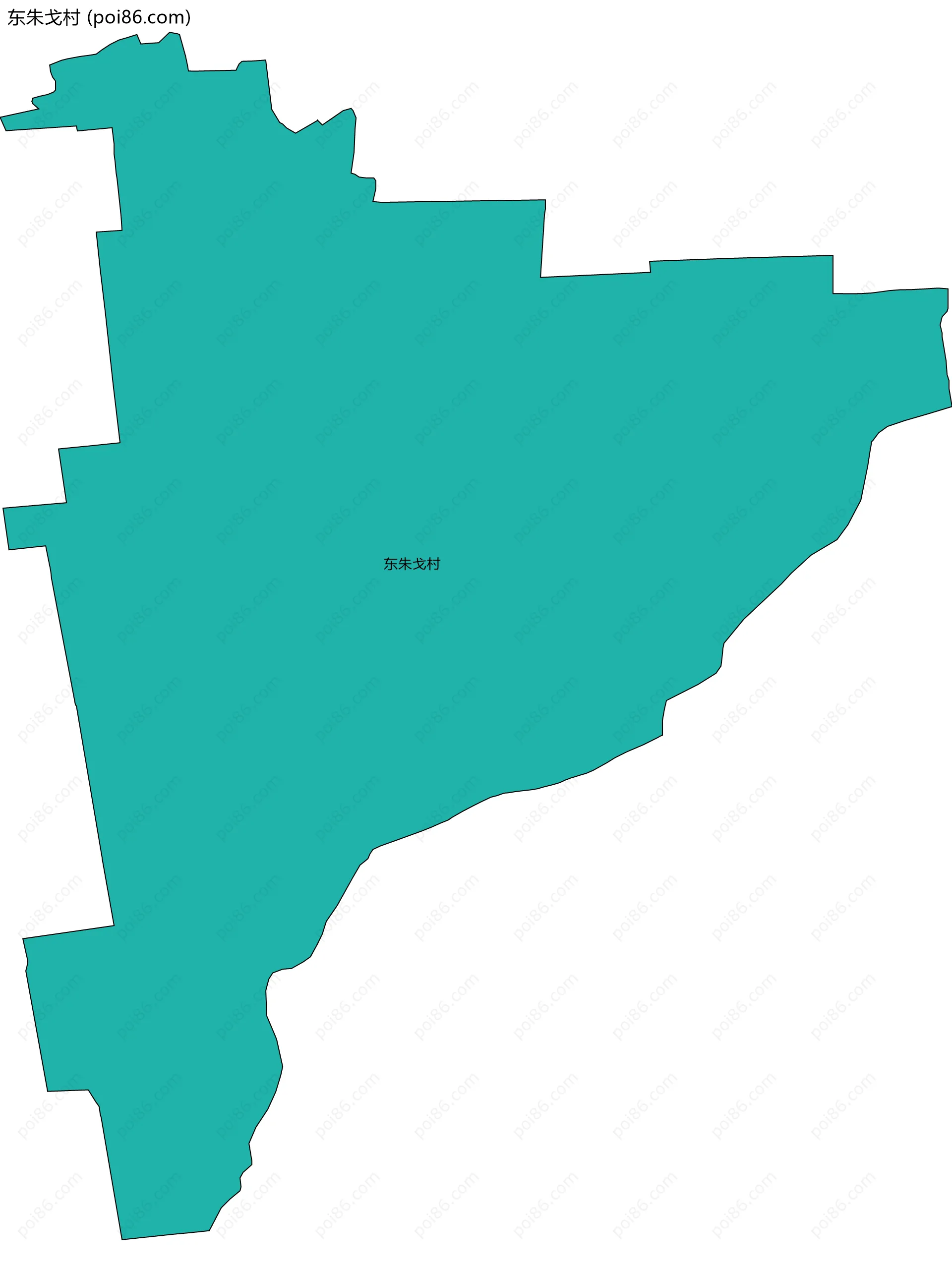 东朱戈村边界地图
