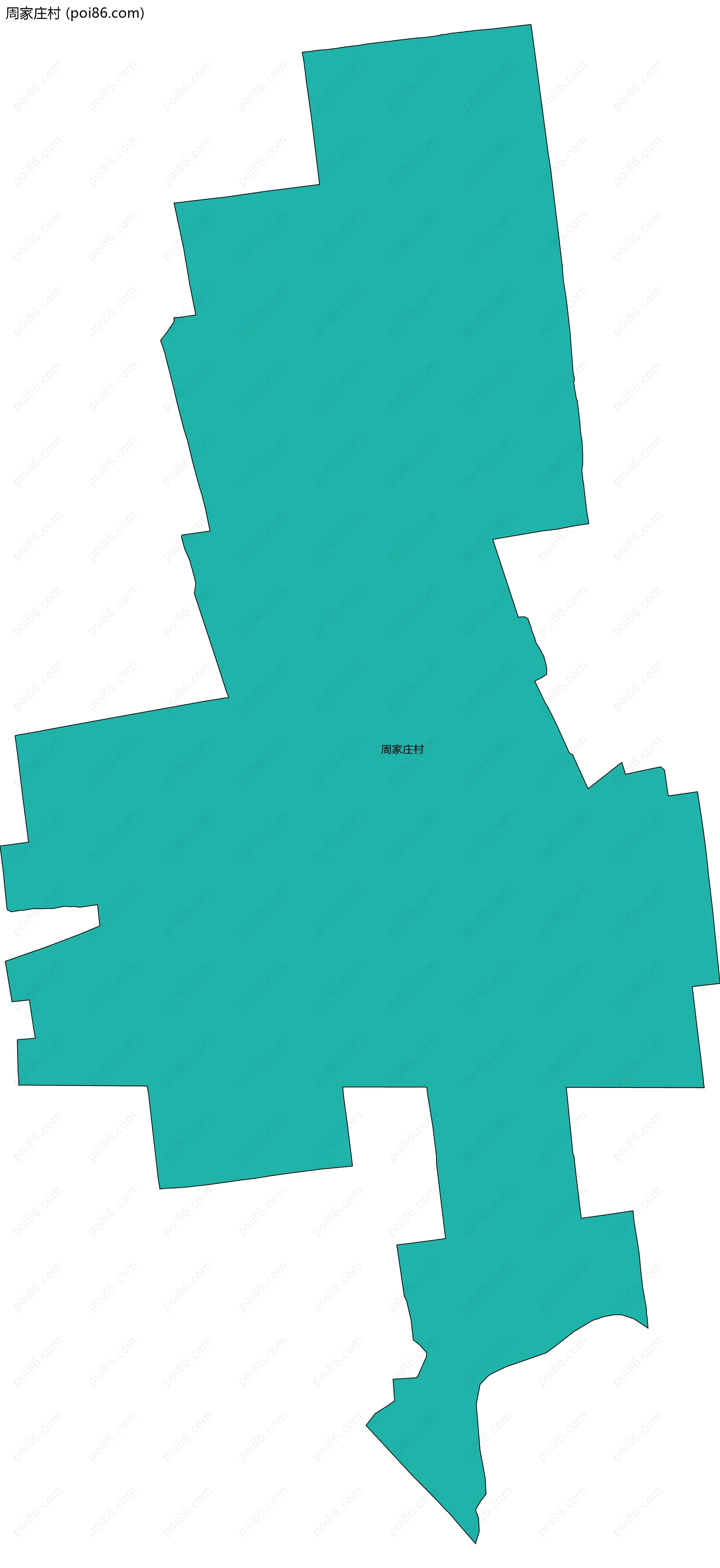 周家庄村边界地图