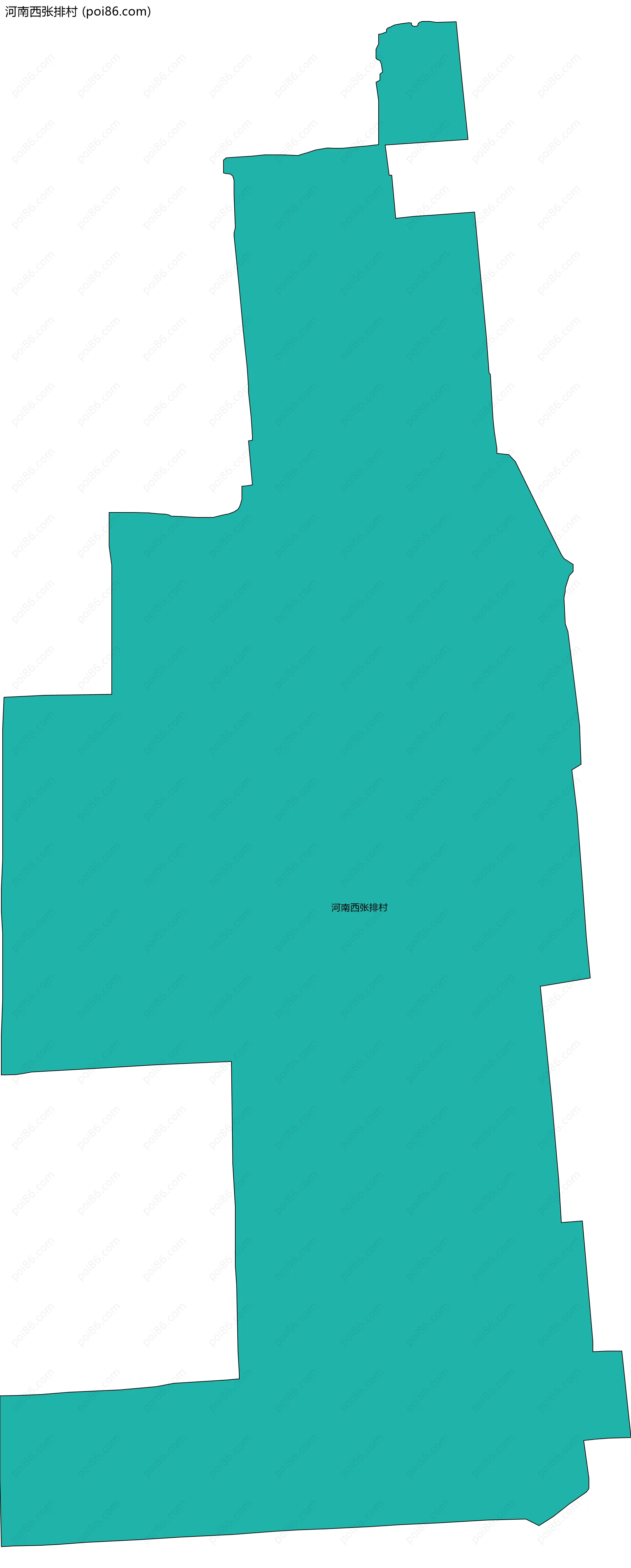 河南西张排村边界地图