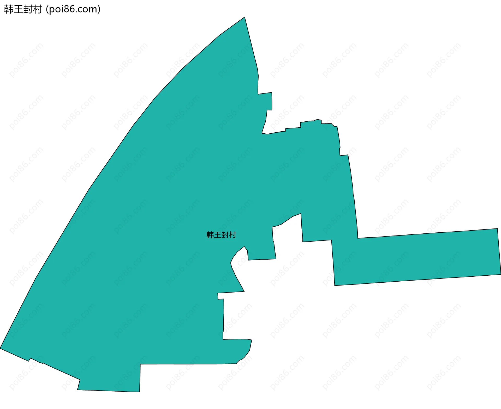 韩王封村边界地图