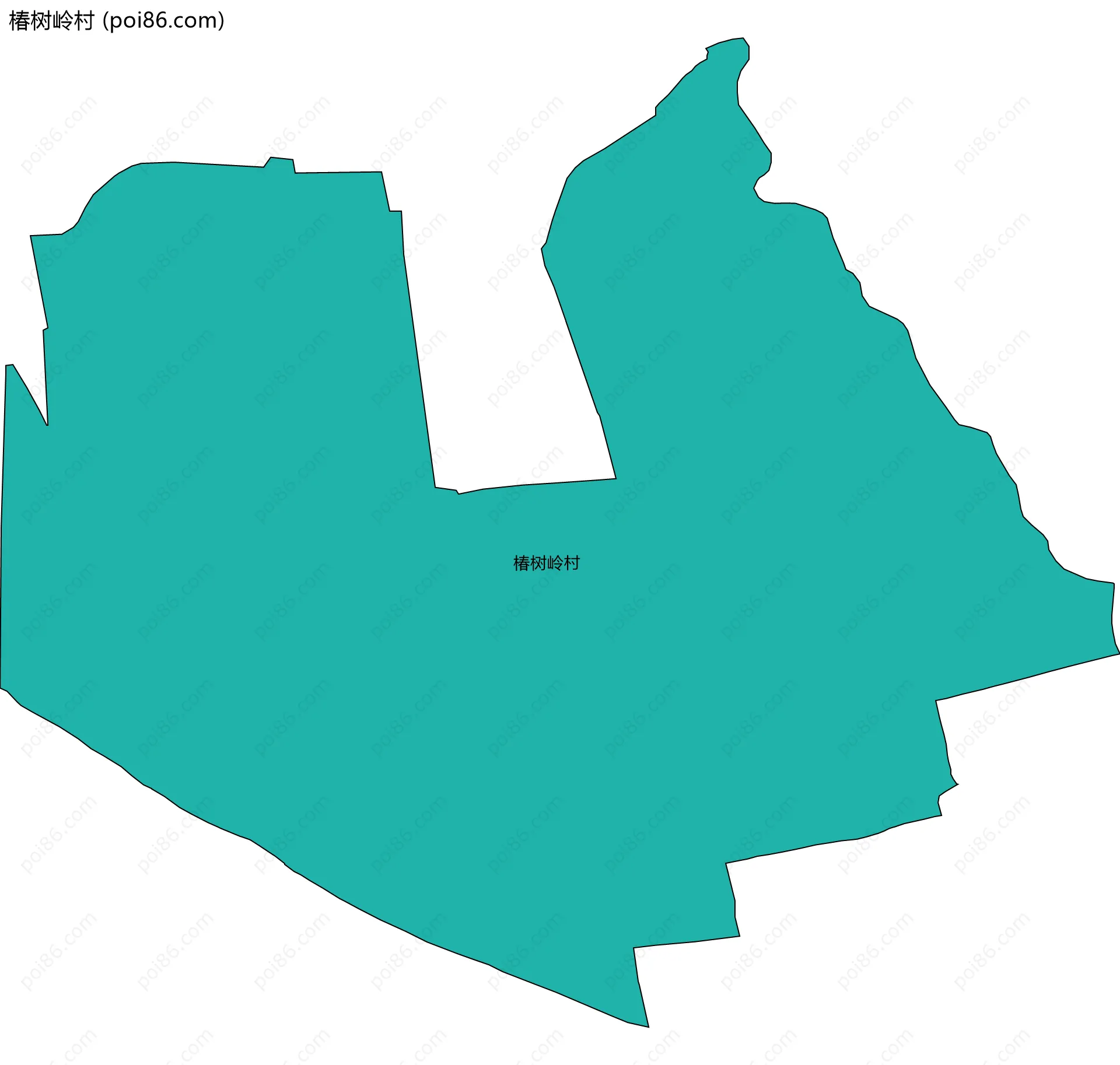 椿树岭村边界地图