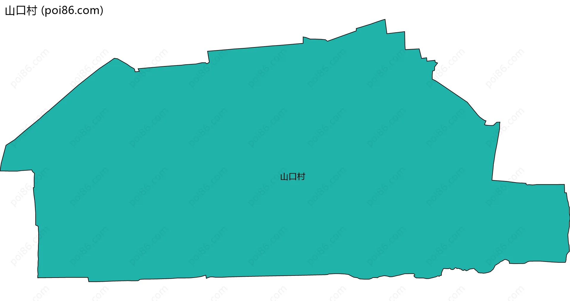山口村边界地图