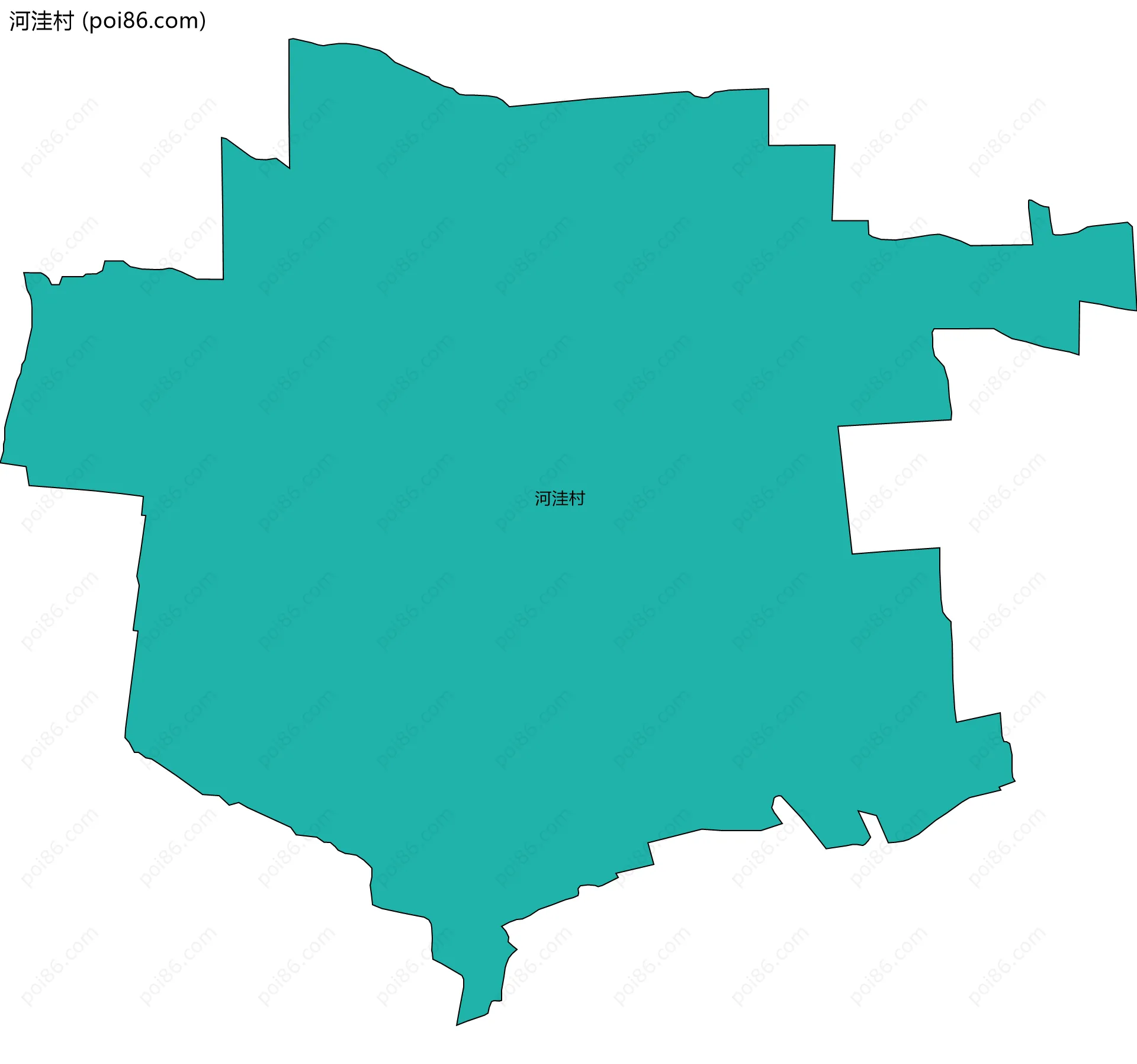 河洼村边界地图