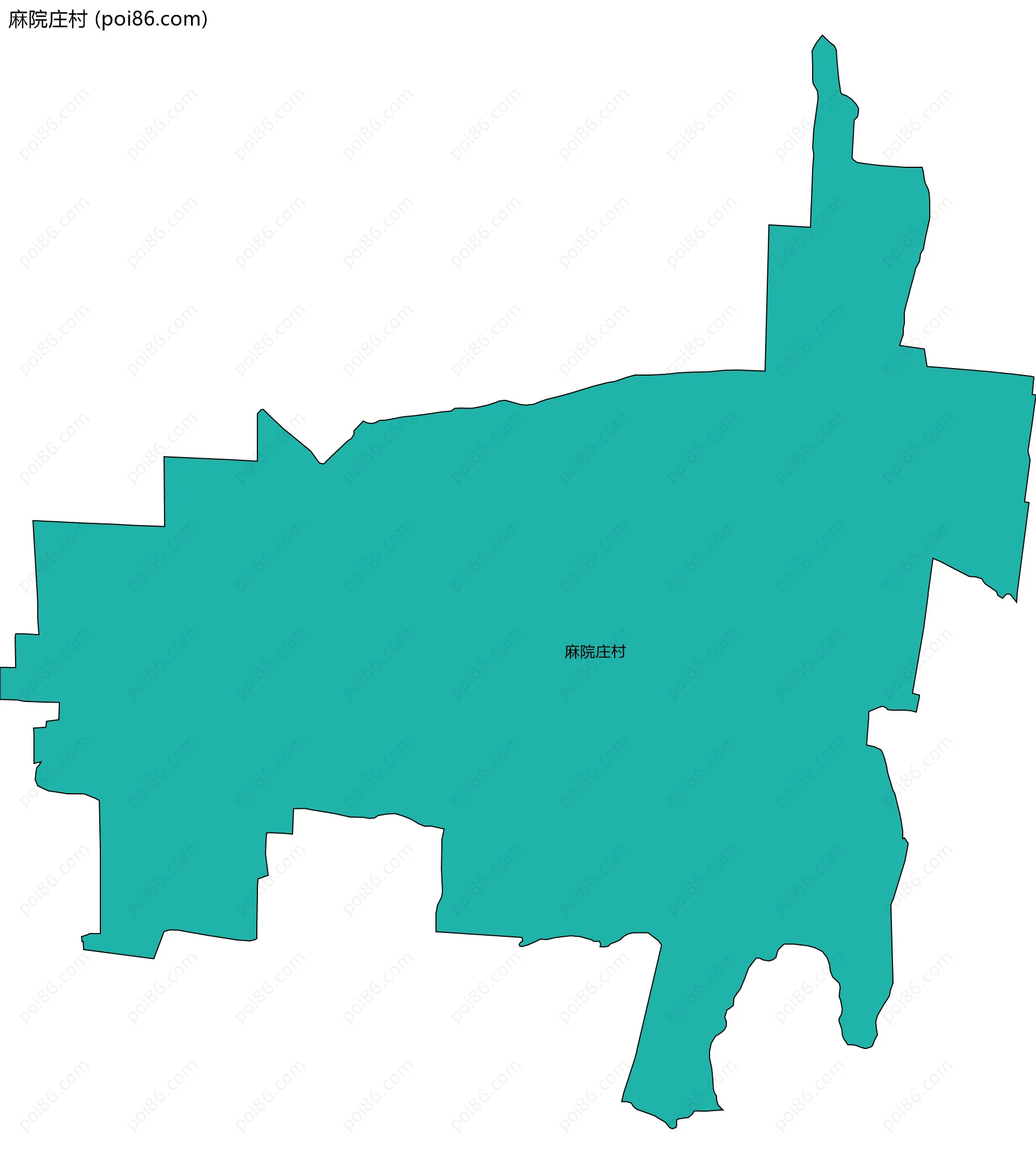 麻院庄村边界地图