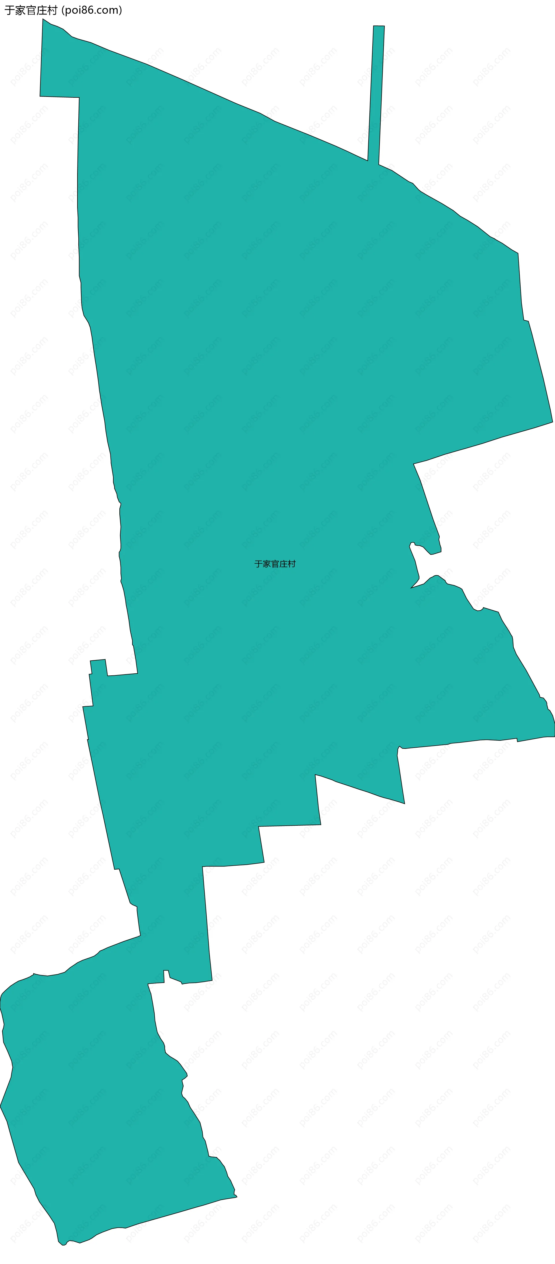 于家官庄村边界地图