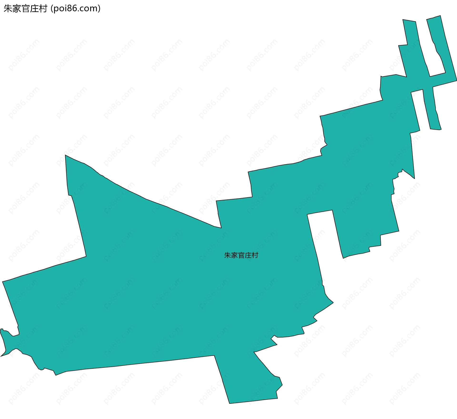 朱家官庄村边界地图