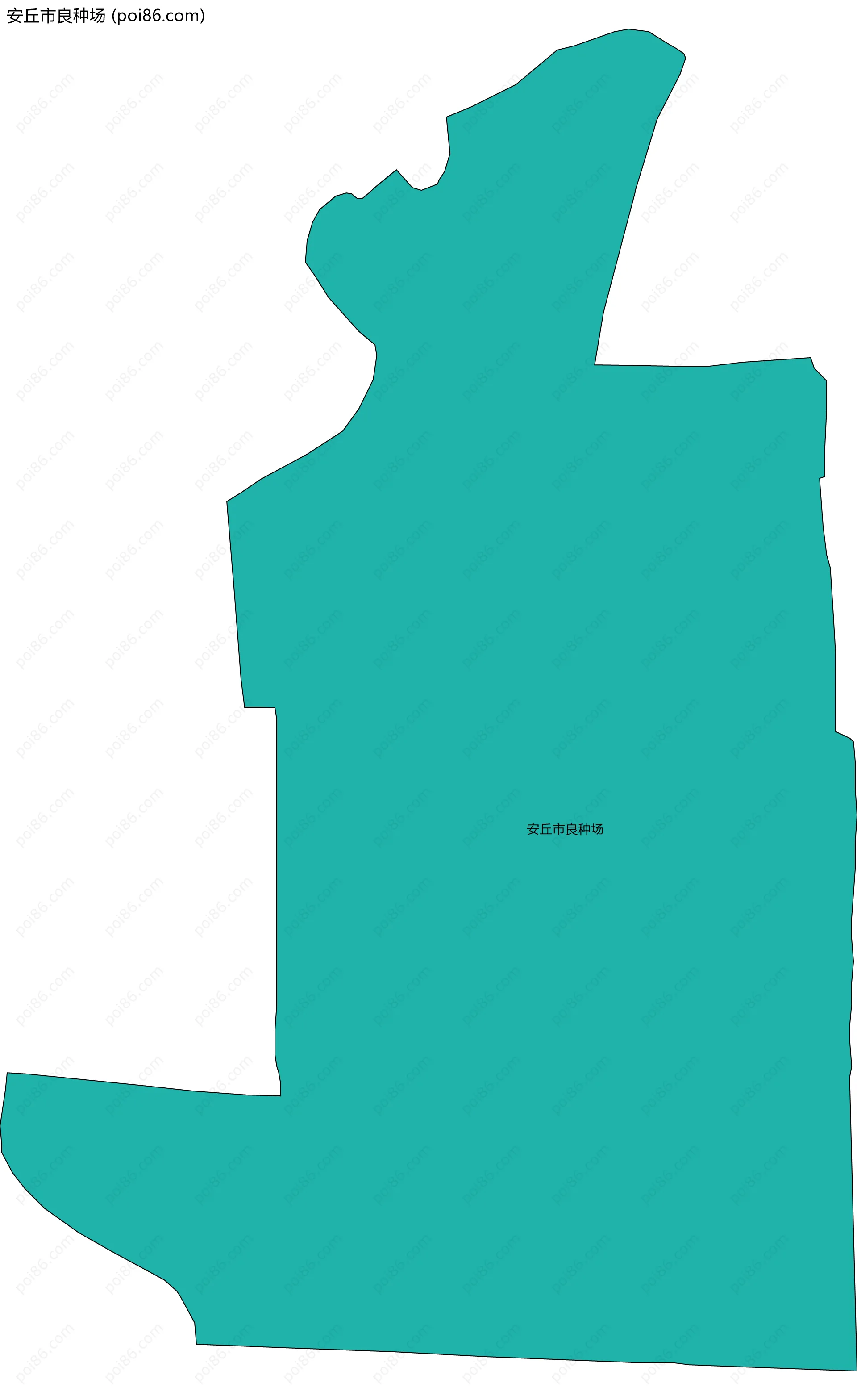 安丘市良种场边界地图