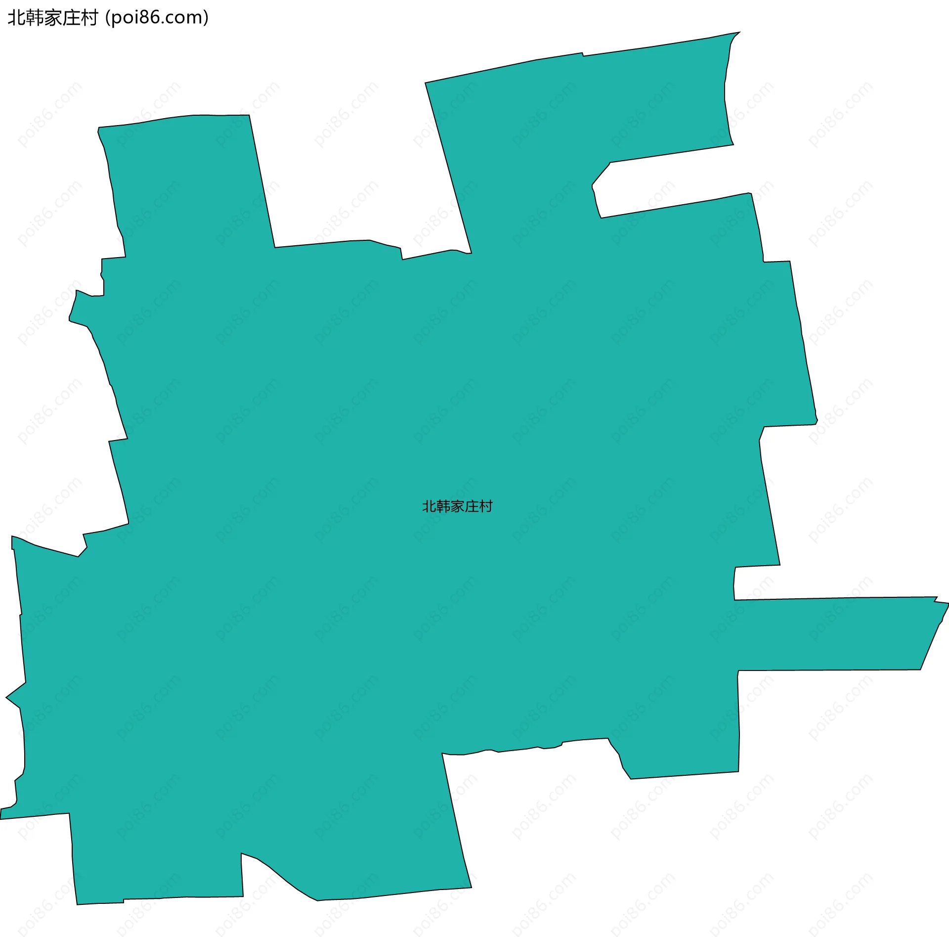 北韩家庄村边界地图