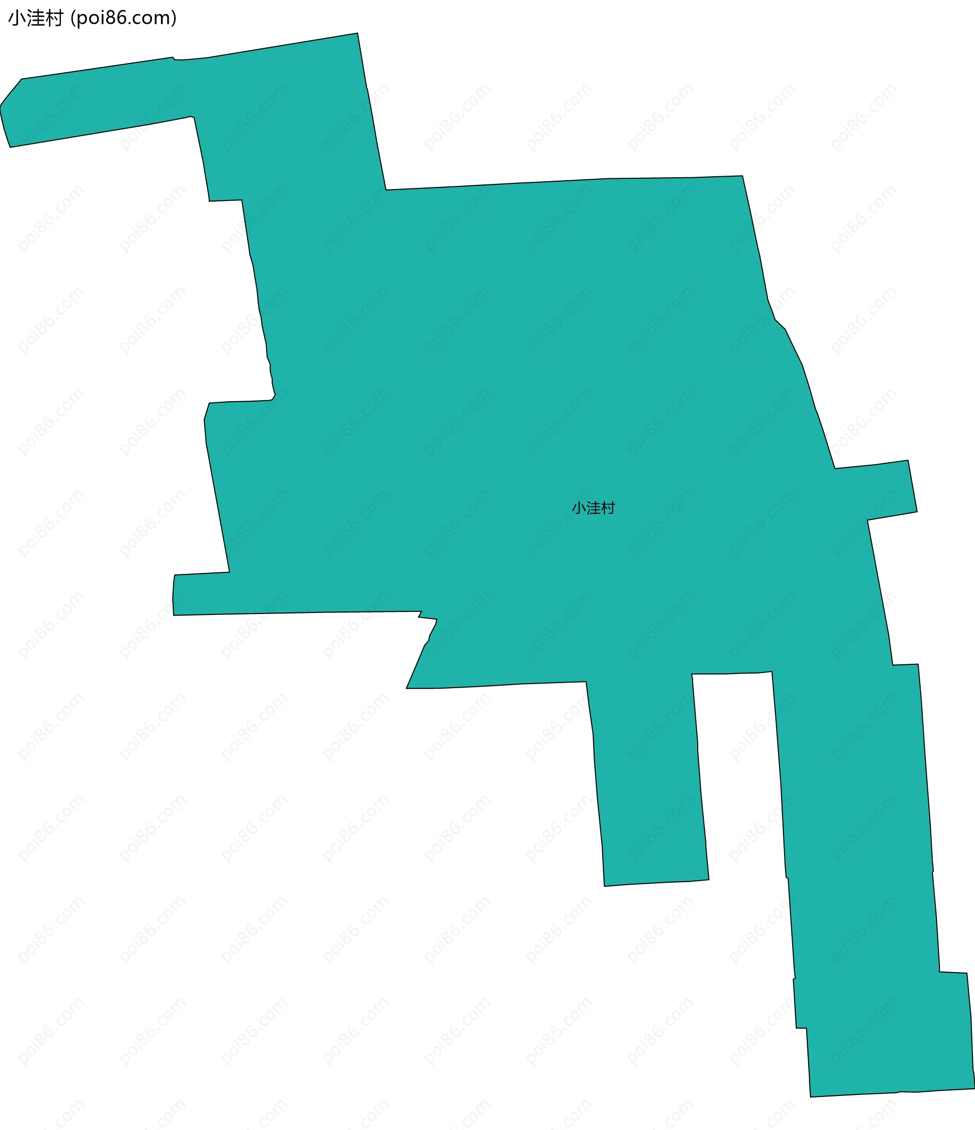 小洼村边界地图