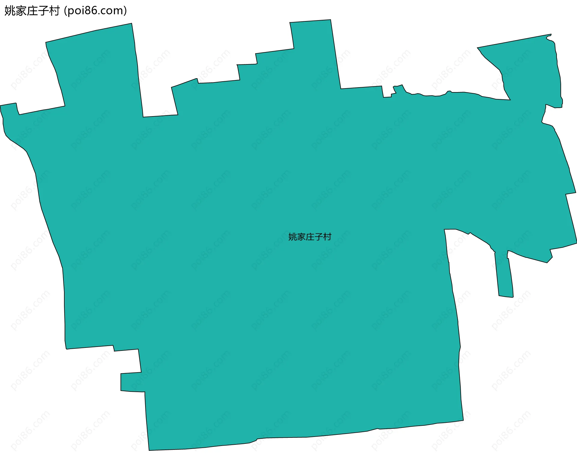 姚家庄子村边界地图