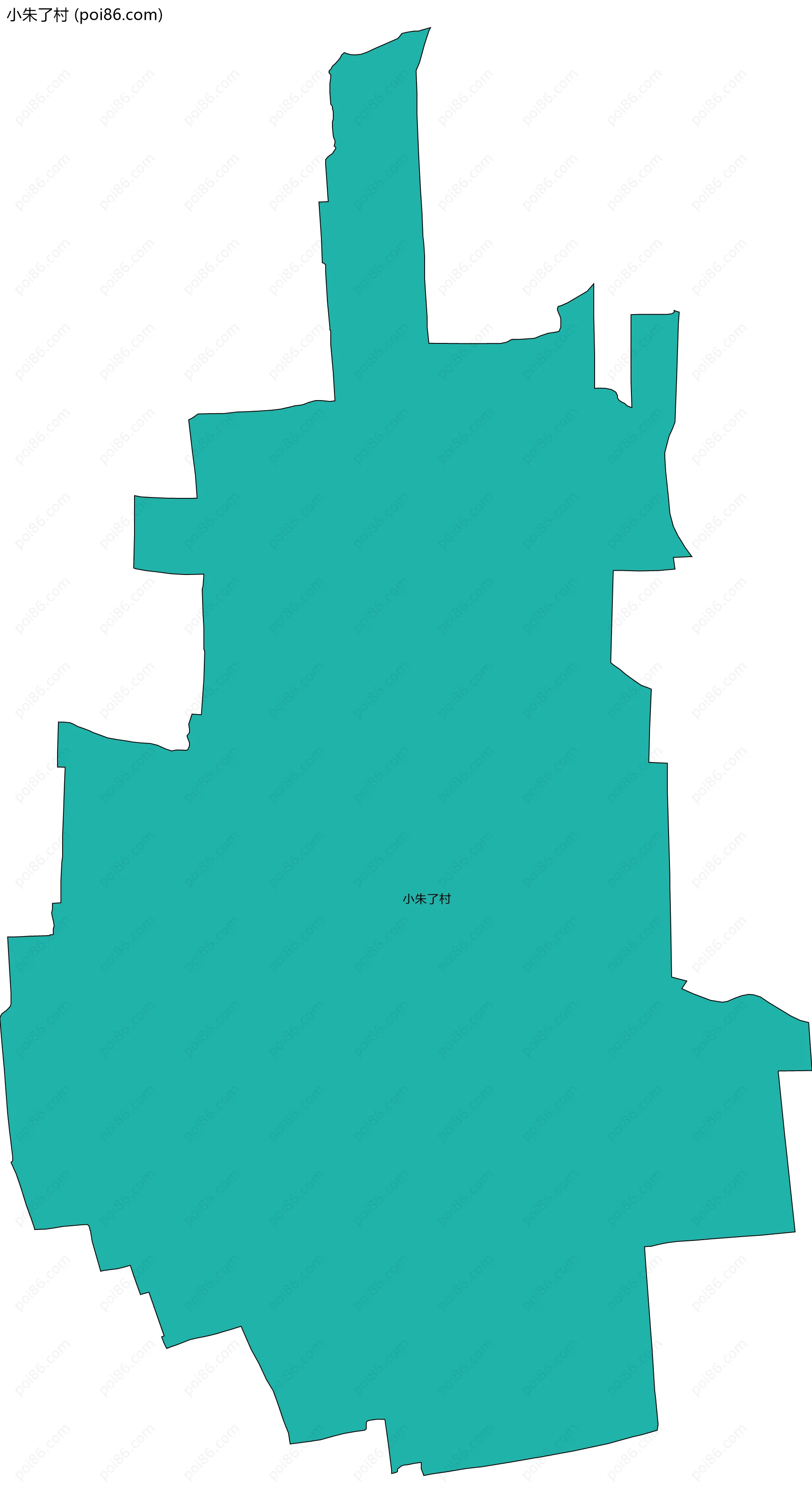 小朱了村边界地图